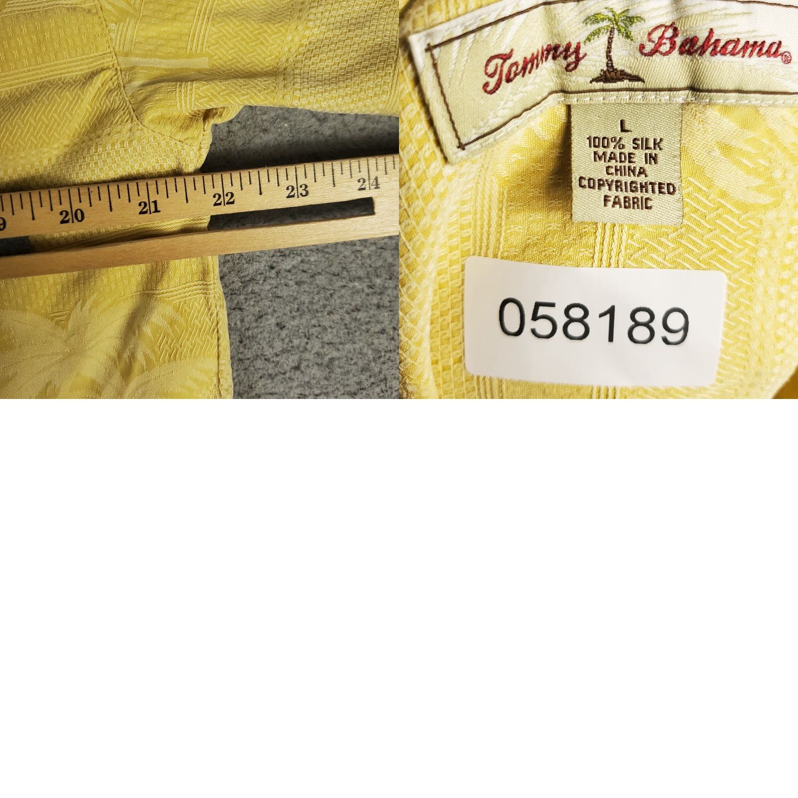 Tommy Bahama Tommy Bahama Button-Up Shirt Mens Large Yellow Tropical Hawaiian Short Sleeve Silk Size US L / EU 52-54 / 3 - 8 Thumbnail