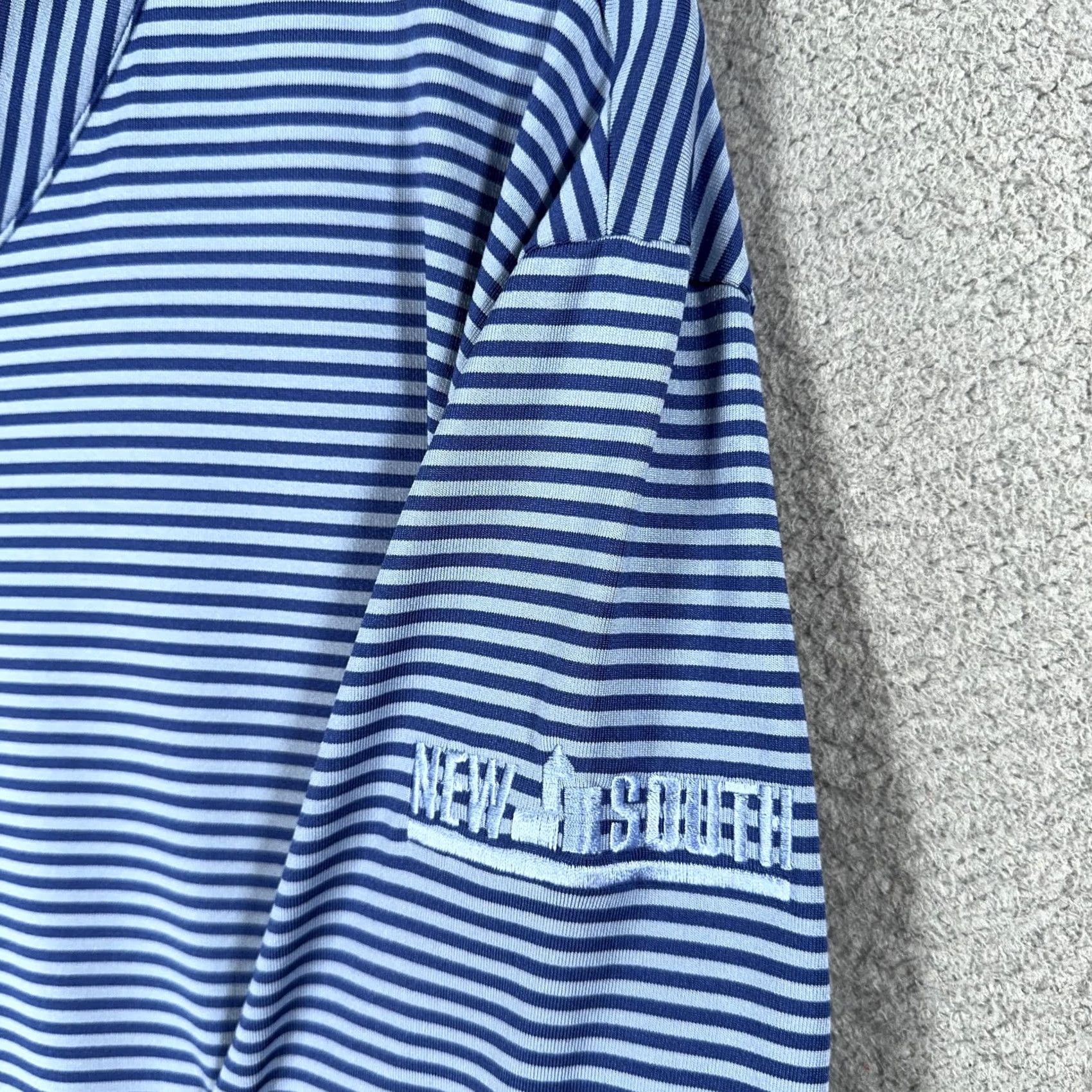 Southern Tide Southern Tide Pullover Mens 2XL Blue Striped Quarter Zip Performance Golf T3 Size US XXL / EU 58 / 5 - 5 Thumbnail