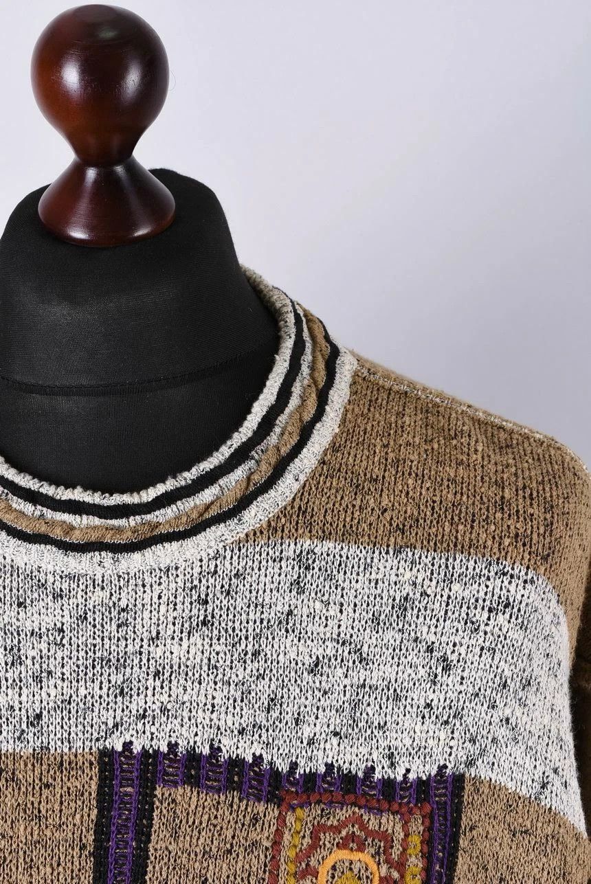 Carlo Colucci Carlo Colucci Vintage Graphic Knit Pattern Sweater Size US XL / EU 56 / 4 - 2 Thumbnail