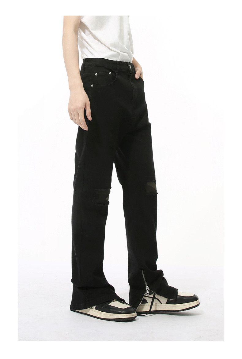 Japanese Brand × Jean Slim-fit flared jeans with camouflage patchwork Size US 32 / EU 48 - 6 Thumbnail