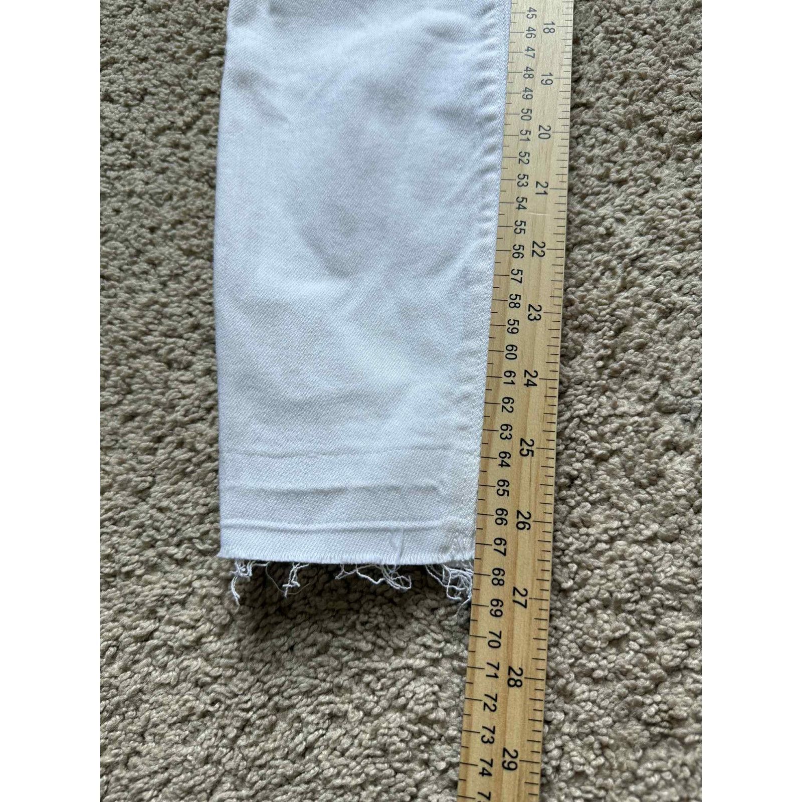 Spanx NWT Spanx High Waisted Distressed Skinny Jeans White Women S Size 27" / US 4 / IT 40 - 12 Thumbnail