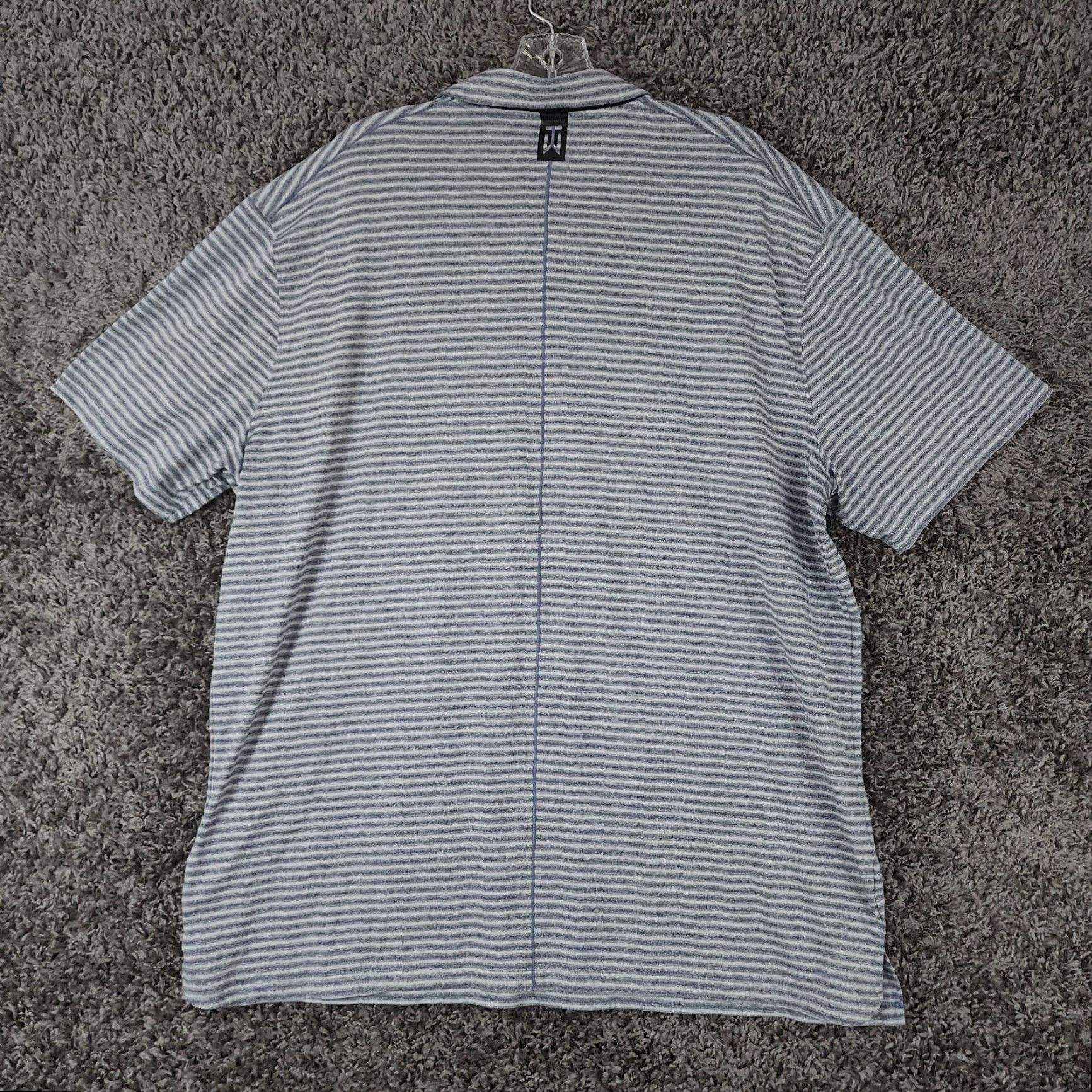 Nike NIKE DRI-FIT Striped Polo Shirt Blue White Short Sleeve Adult XL Mens Size US XL / EU 56 / 4 - 5 Thumbnail