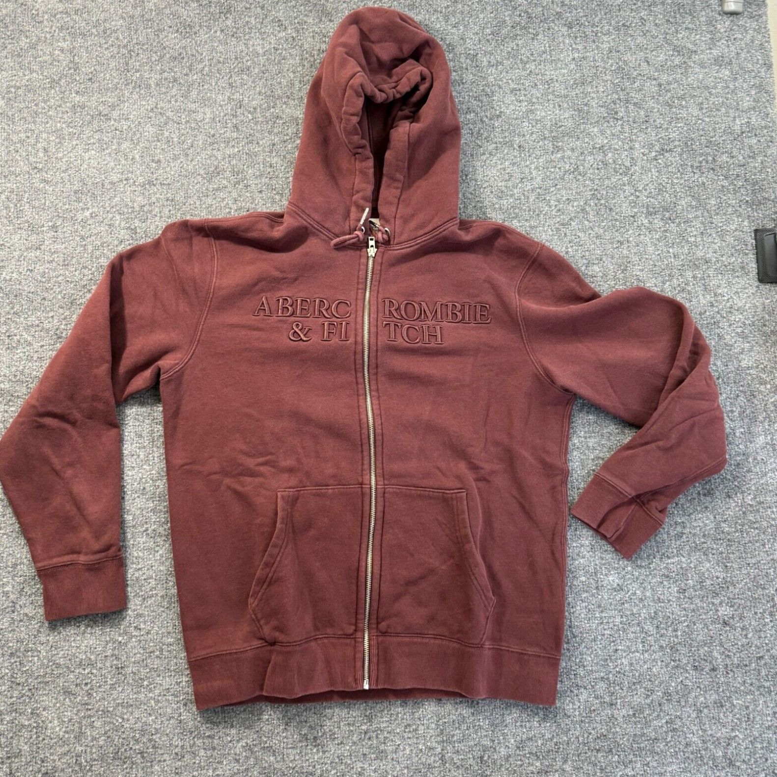 Red abercrombie hoodie on sale