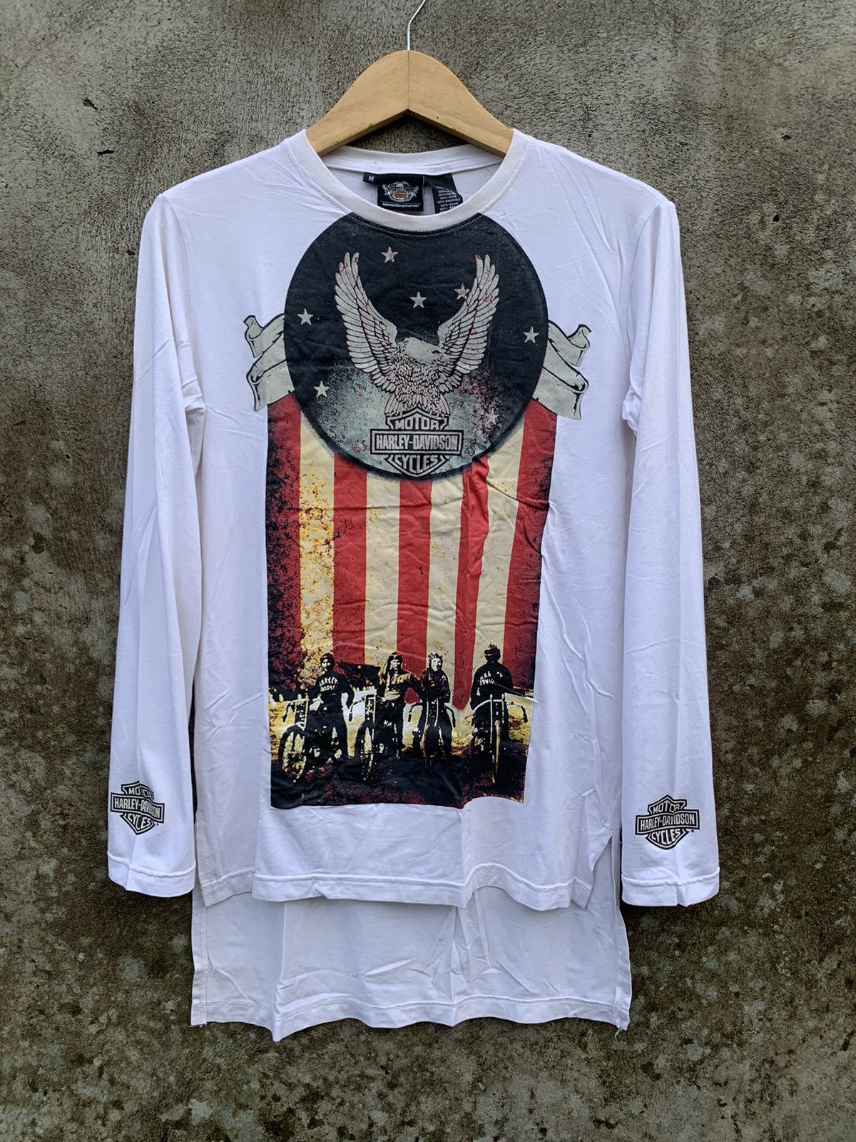 Harley Davidson × Vintage y2k Harley davidson drop tail longsleeve Size US M / EU 48-50 / 2 - 1 Thumbnail