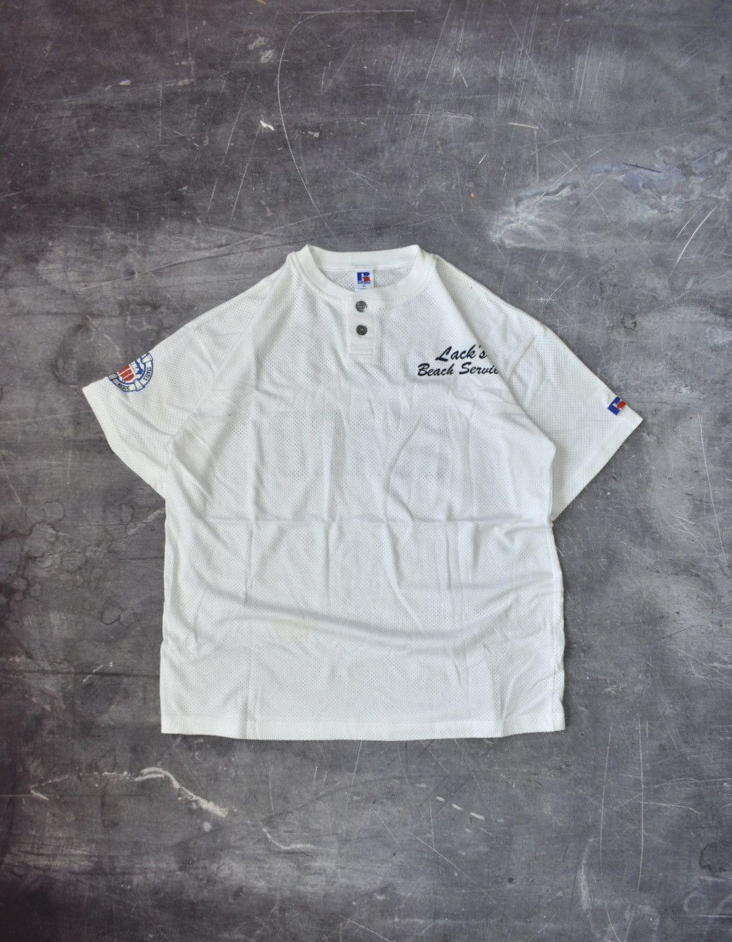Russell Athletic × Vintage Vintage 90s Life Guard Russell Athletic Shirt (XL) Size US XL / EU 56 / 4 - 2 Thumbnail