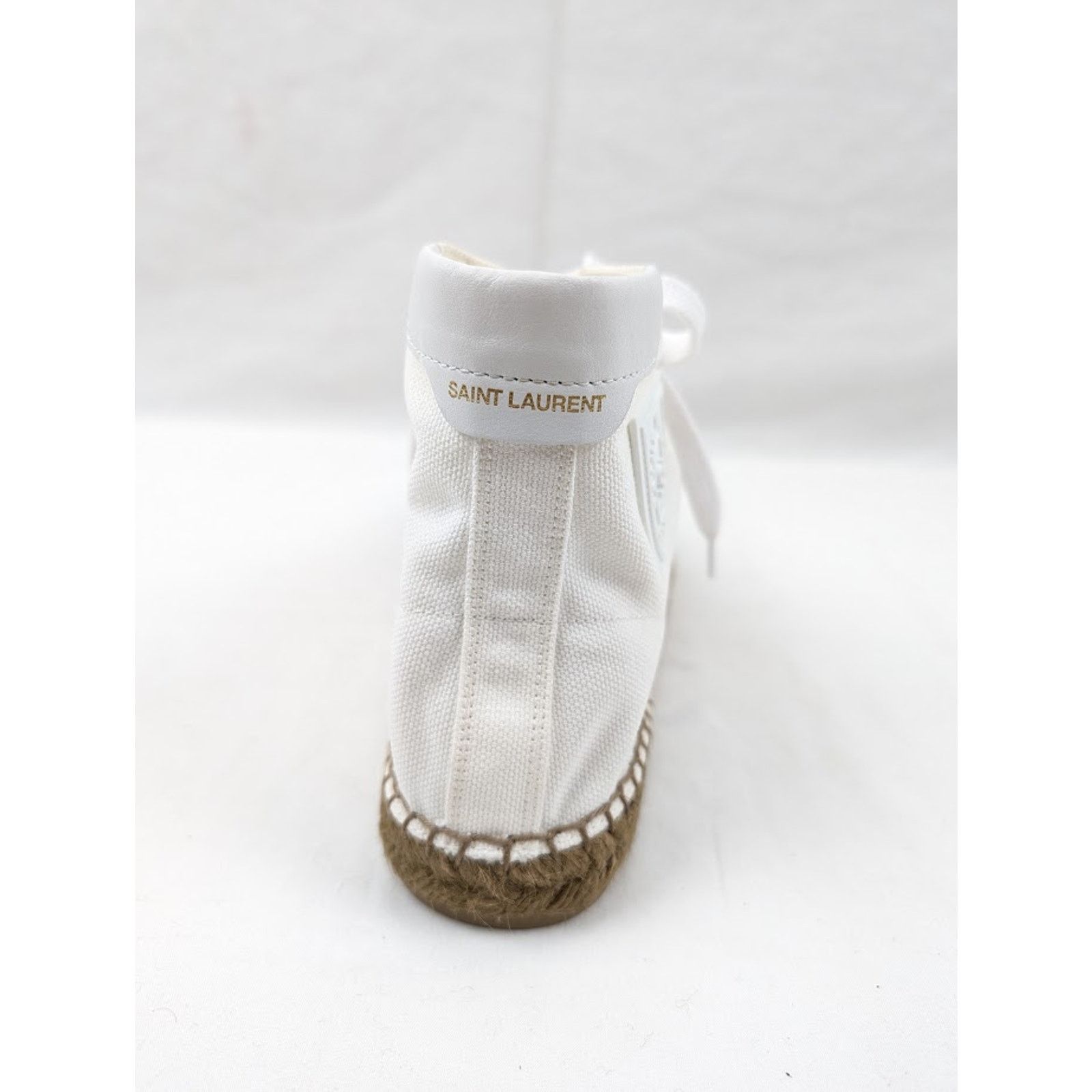 Saint Laurent Paris o1rshd1 Damon High-Top Sneakers in Off-White/Blanc Opti Size US 12 / EU 45 - 11 Thumbnail