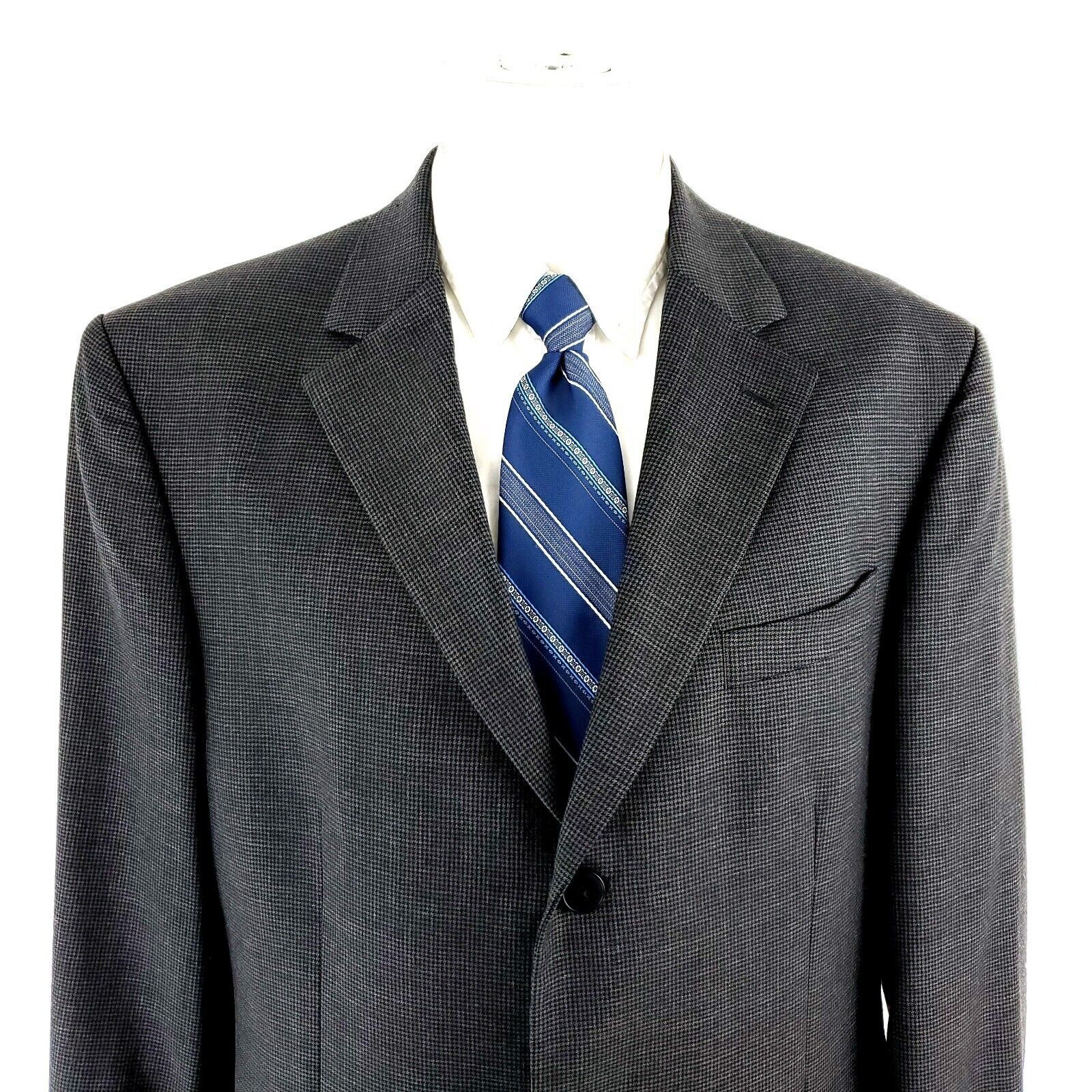 Oscar De La Renta Oscar De la Renta Profile Wool 3 Button Suit Jacket 44L Blac Size 44L - 1 Thumbnail