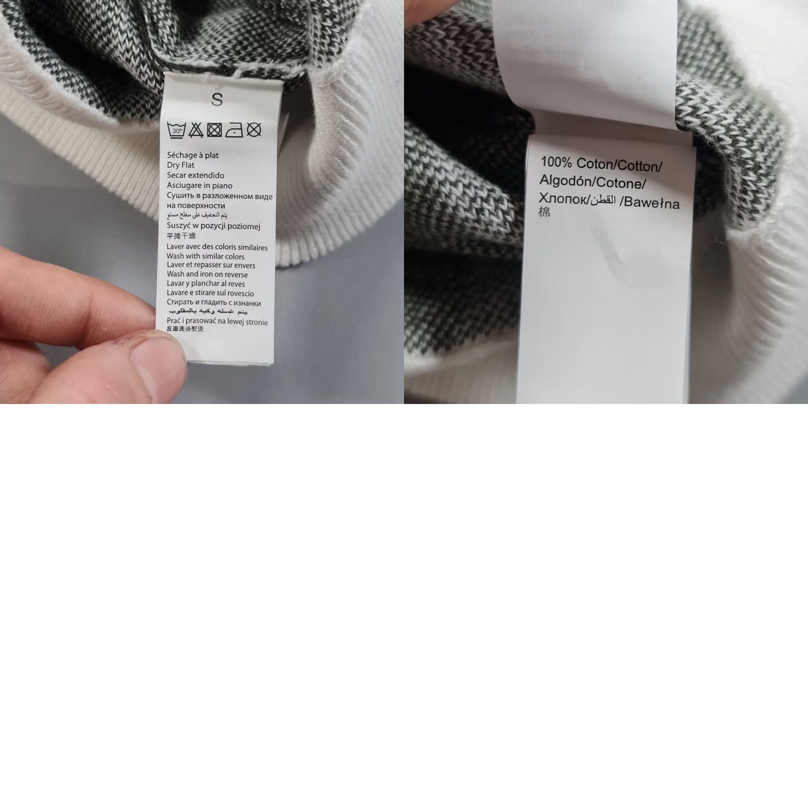 Vintage Bizzbee Jumper Shirt Mens Small White Green All Over Print 100% Cotton Mock Neck Pullover Classic Knit Seasonal Casual Mens Size US S / EU 44-46 / 1 - 8 Thumbnail