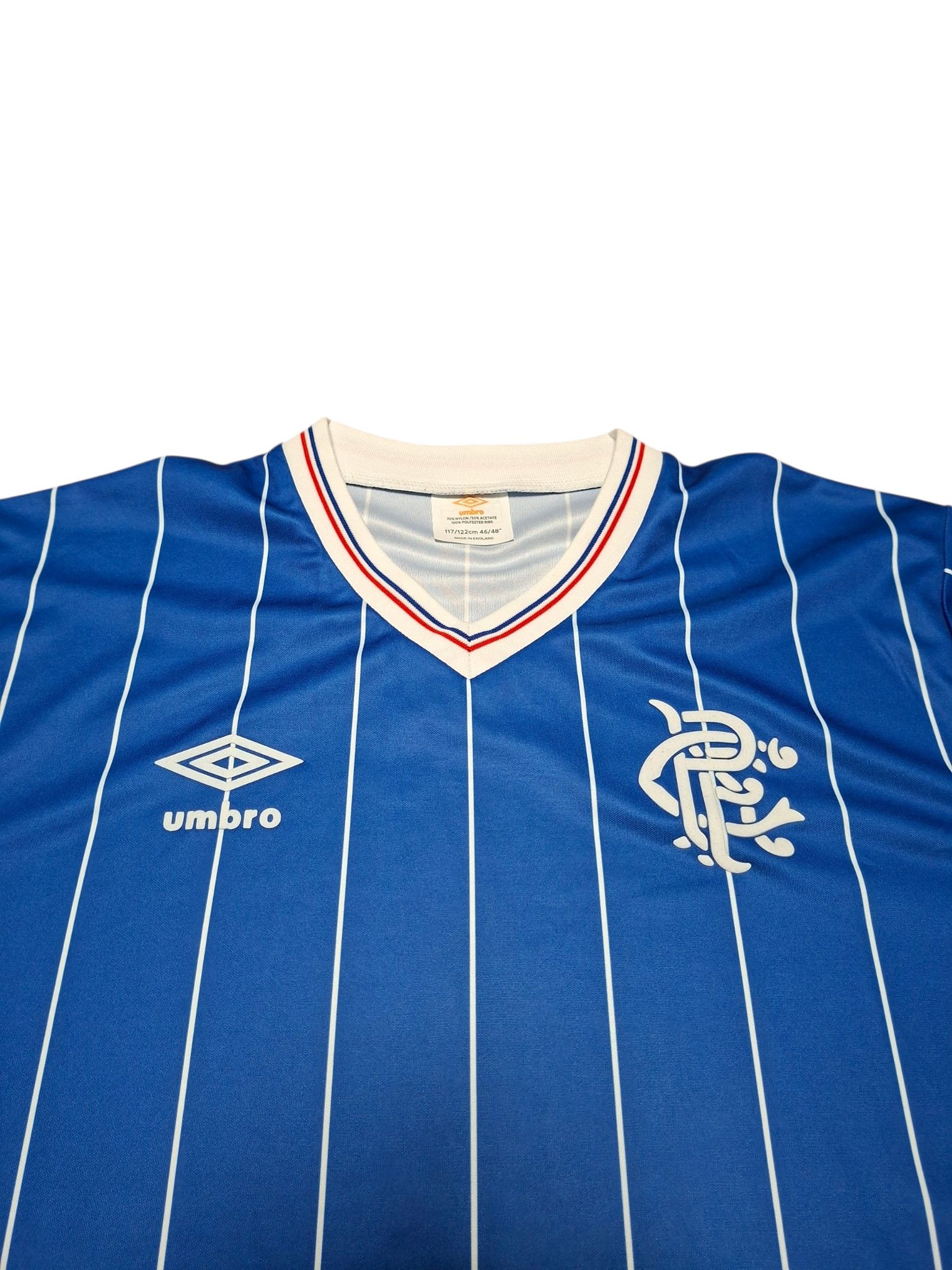 Umbro GLASGOW RANGERS UMBRO 1982-1984 VINTAGE SOCCER JERSEY Size US XL / EU 56 / 4 - 2 Thumbnail