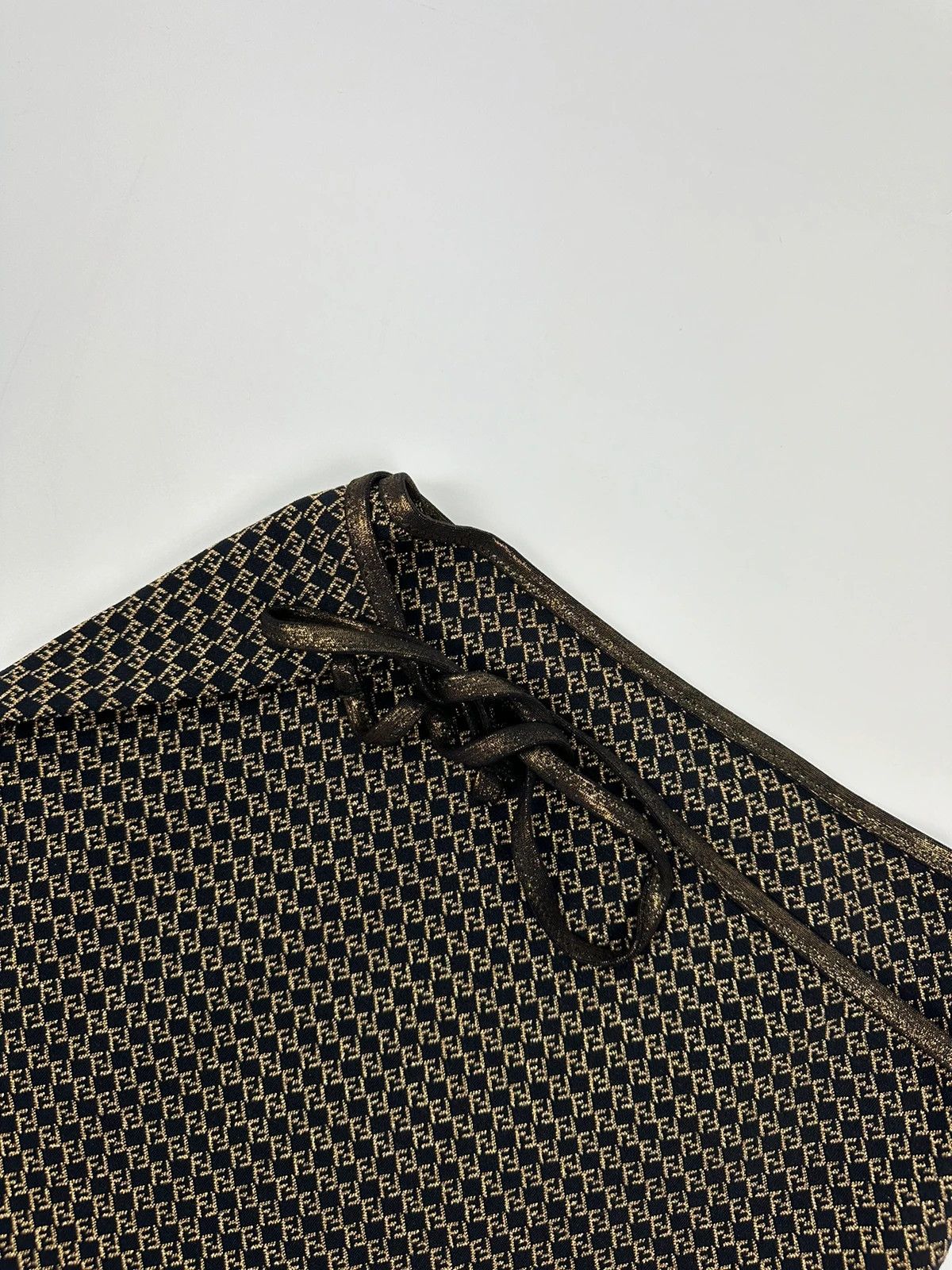 Fendi Fendi 00’s Monogram Wrap Skirt in Black and Gold Jacquard Size 27" / US 4 / IT 40 - 5 Thumbnail