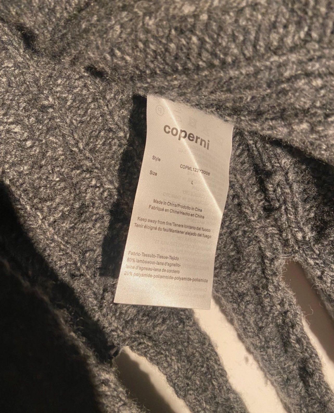 Coperni Coperni Grey Wool Jumper Size L / US 10 / IT 46 - 4 Thumbnail