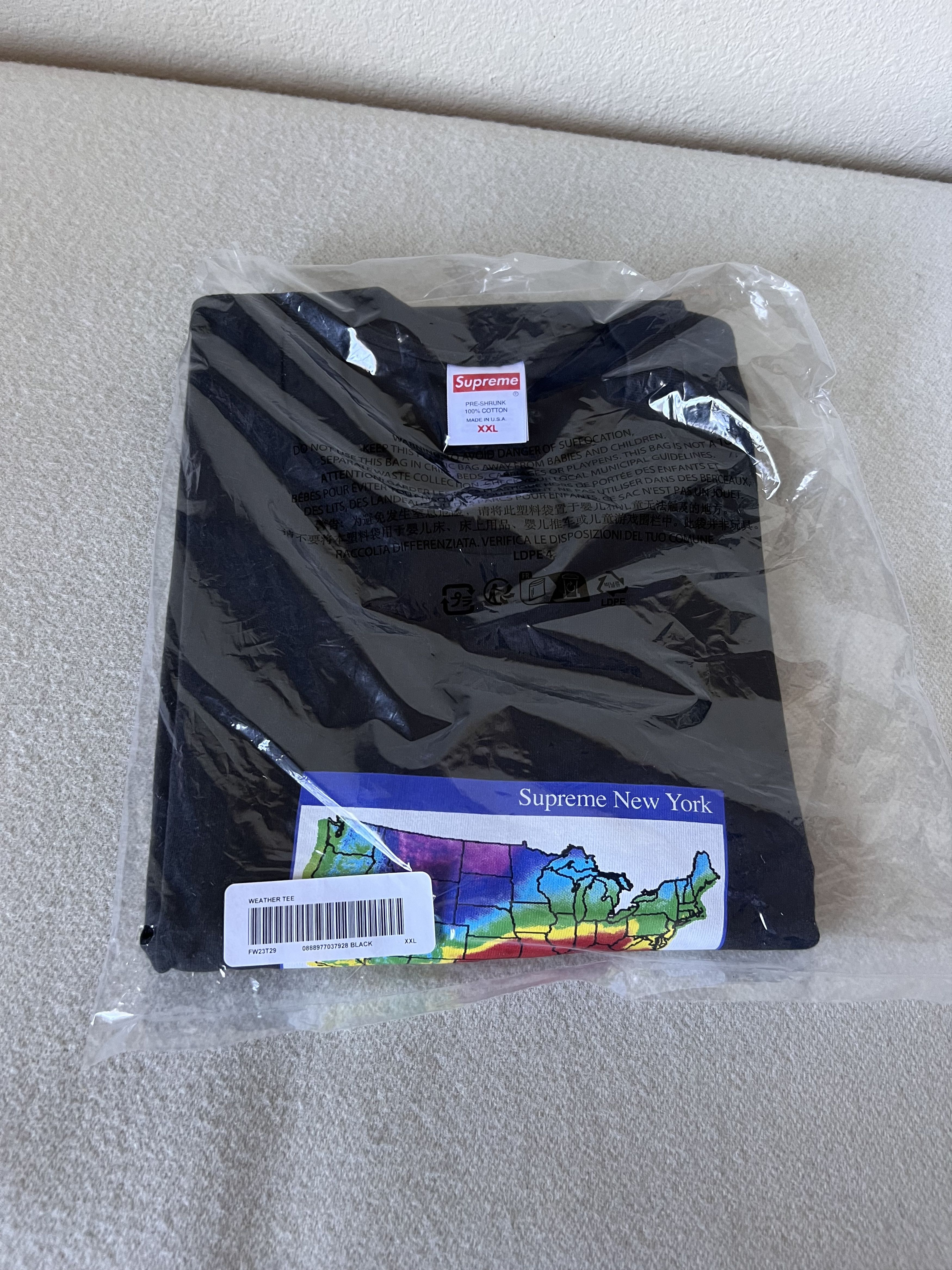 Supreme Supreme Weather Tee in Black Size US XXL / EU 58 / 5 - 2 Thumbnail