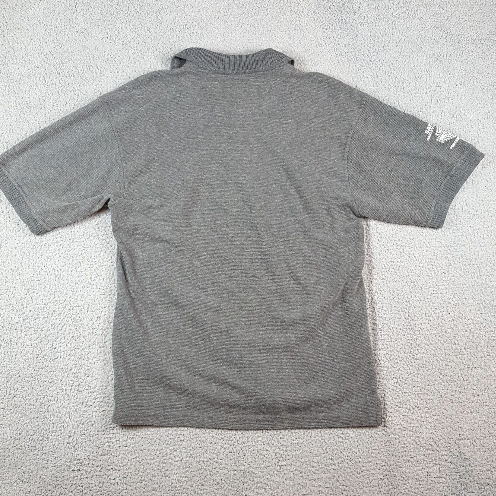 Harley Davidson VINTAGE Harley-Davidson Biker Polo Shirt Large Gray Solid 90s Mens Size US L / EU 52-54 / 3 - 6 Thumbnail