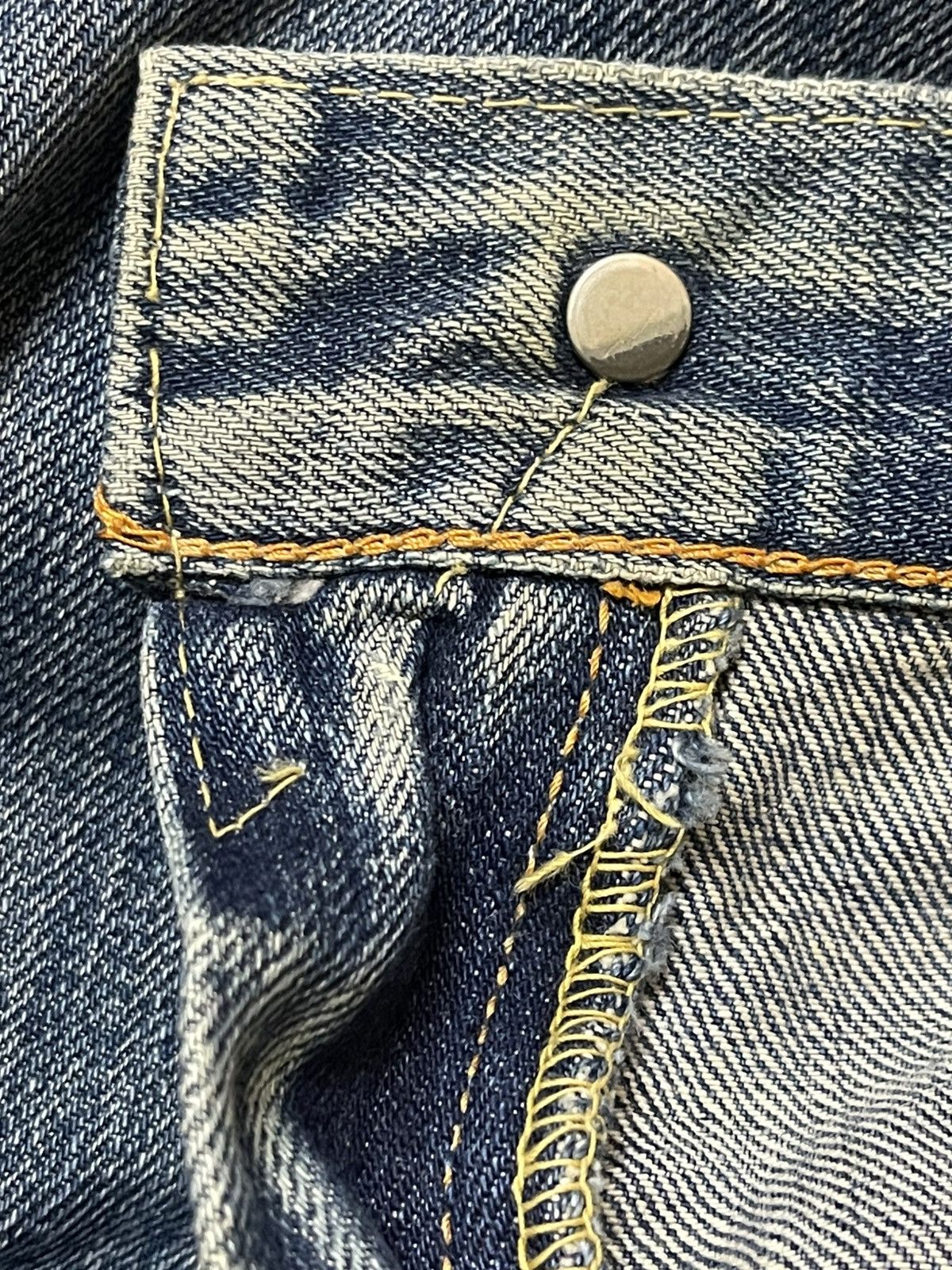 Levi's Vintage 80s Levis 501 Talon Selvedge E Mud Wash Distressed Size US 32 / EU 48 - 13 Thumbnail