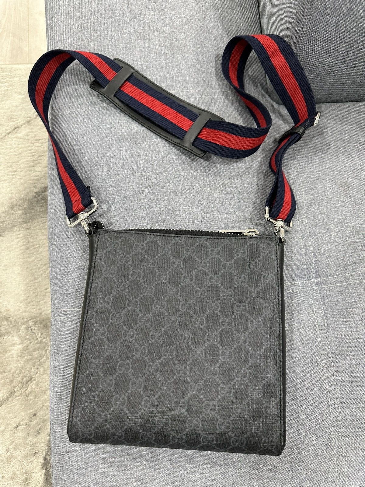 Gucci GUCCI GG BLACK SMALL MESSENGER BAG Size ONE SIZE - 9 Thumbnail