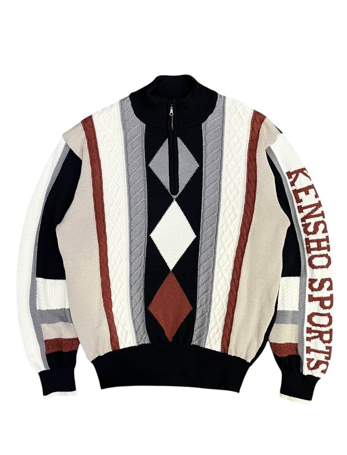 Kensho Abe 🔥FYE🔥VINTAGE KENSHO ABE SPORTS Wool Knitwear Sweater Japan Size US L / EU 52-54 / 3 - 1 Thumbnail