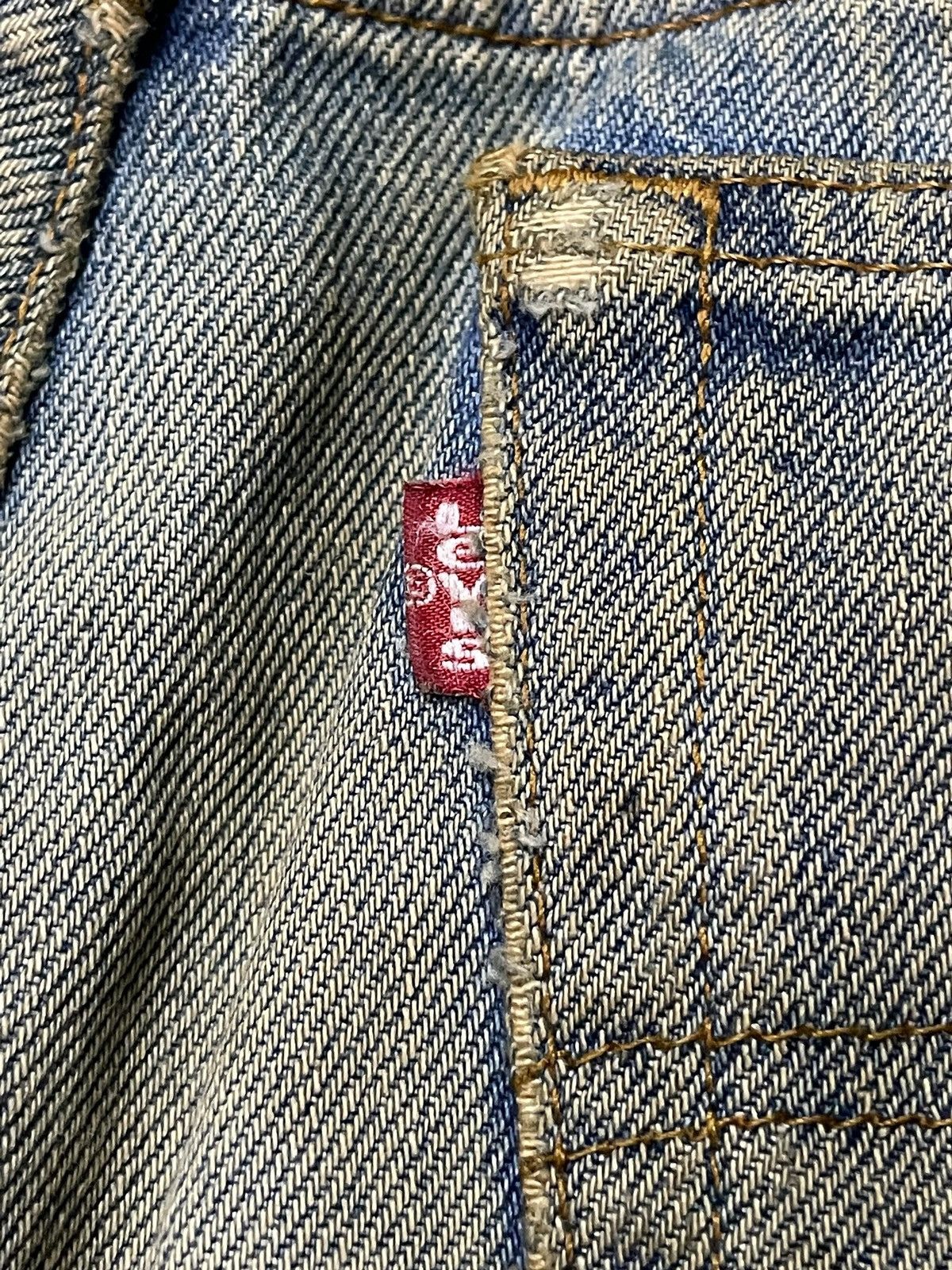 Edwin × Levi's × Vintage Vintage Levis 501 Dirty Vintage Mud Wash Jeans Size US 32 / EU 48 - 16 Thumbnail