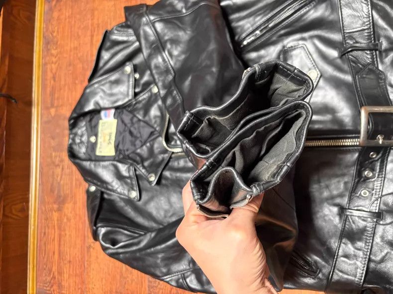 Schott Schott 618HH classic horseskin cable-stayed motorcycle lea Size US XL / EU 56 / 4 - 4 Thumbnail