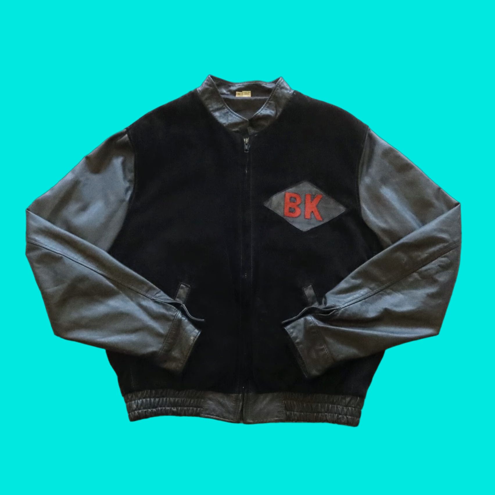 Vintage VINTAGE BK Suede Leather Varsity Jacket Men M Black Varsity Jacket BK Suede Leather Vintage M Black Men Size US M / EU 48-50 / 2 - 1 Thumbnail