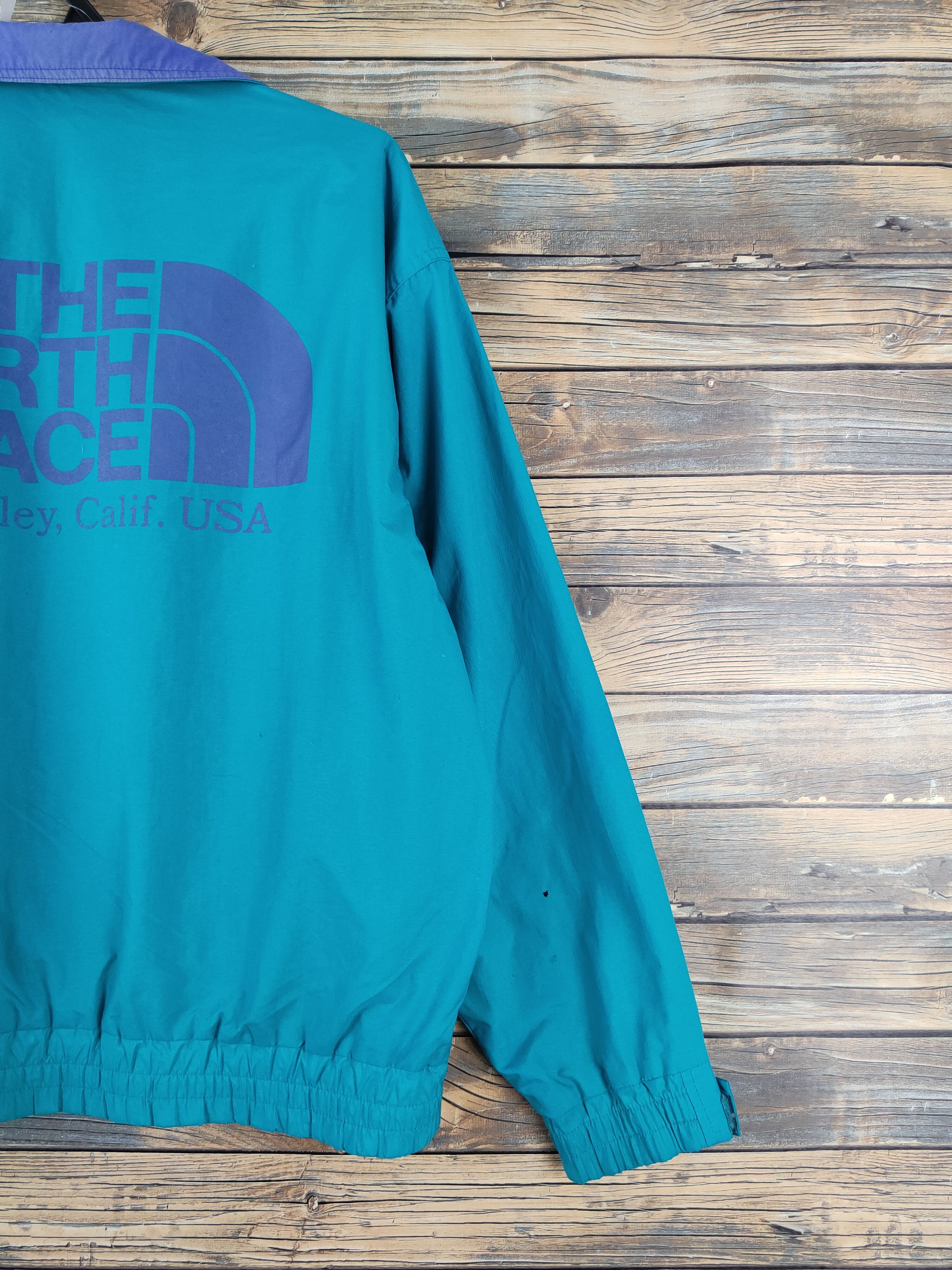 The North Face D The North Face Turquoise Nylon Sweaters windbreaker #006 Size US L / EU 52-54 / 3 - 6 Thumbnail
