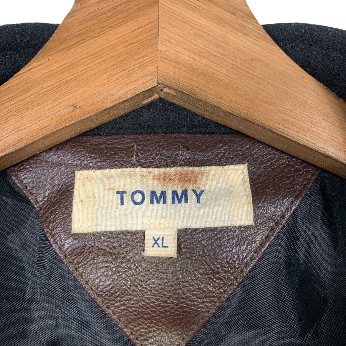 Leather TOMMY Wool Leather Button Jacket #2133-C94 Size US XL / EU 56 / 4 - 15 Thumbnail