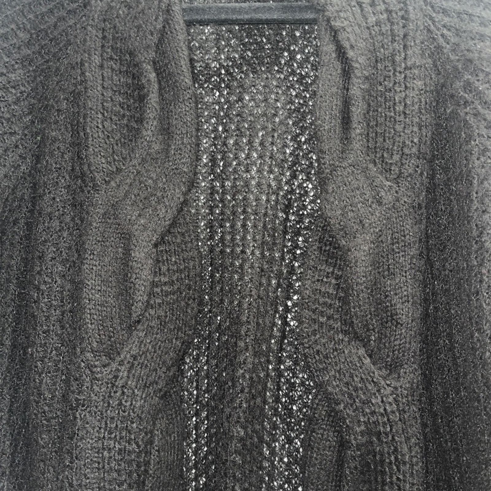 Gap GAP Women's Black Crotchet Knit Open Cardigan Sweater Sz S Size S / US 4 / IT 40 - 4 Thumbnail