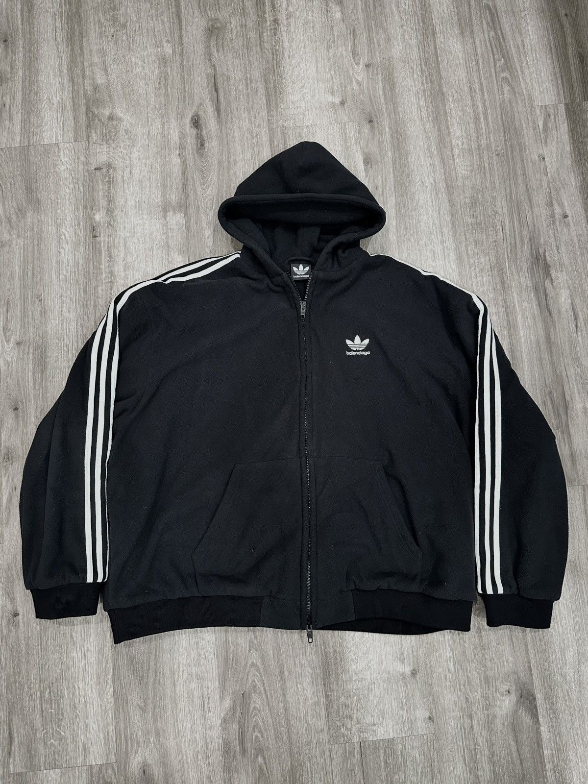 Balenciaga Balenciaga Adidas Heavy Fleece Zip Up Size US XXS / EU 40 - 4 Thumbnail
