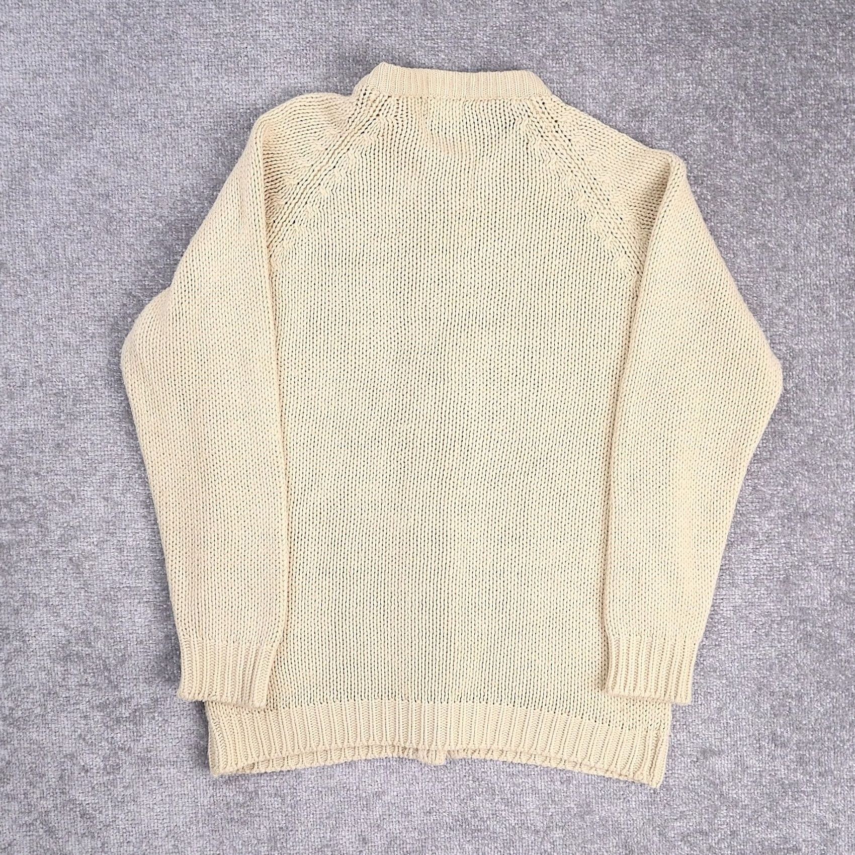 Vintage VINTAGE Beige Cable Knit Cardigan Sweater Long Sleeve Womens M Size M / US 6-8 / IT 42-44 - 2 Thumbnail