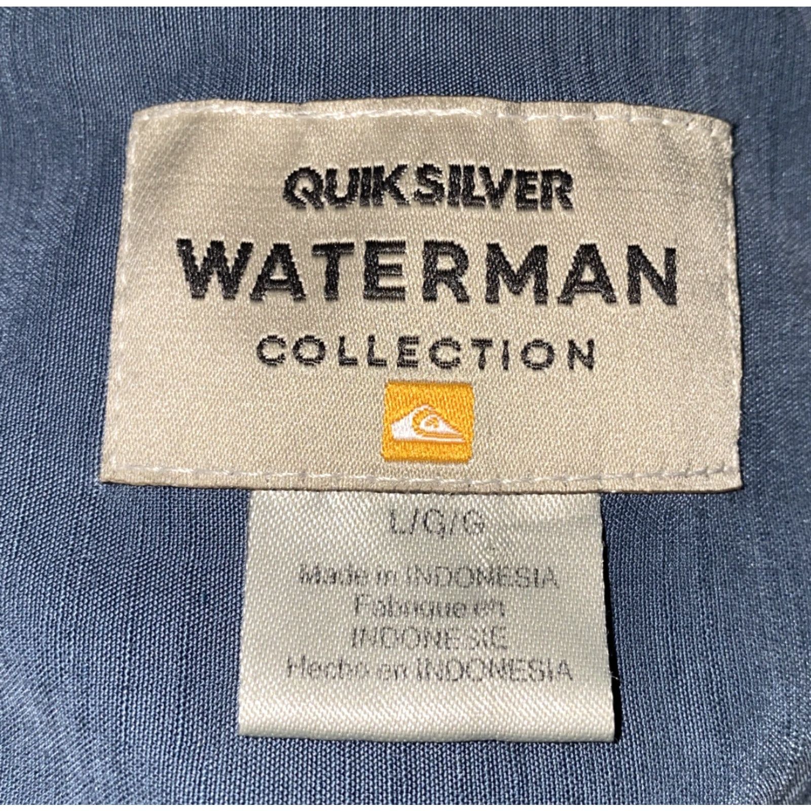 Quiksilver Quiksilver Waterman Mens Blue Short Sleeve Aloha Style Hawaiian Shirt Size L Size US L / EU 52-54 / 3 - 6 Thumbnail