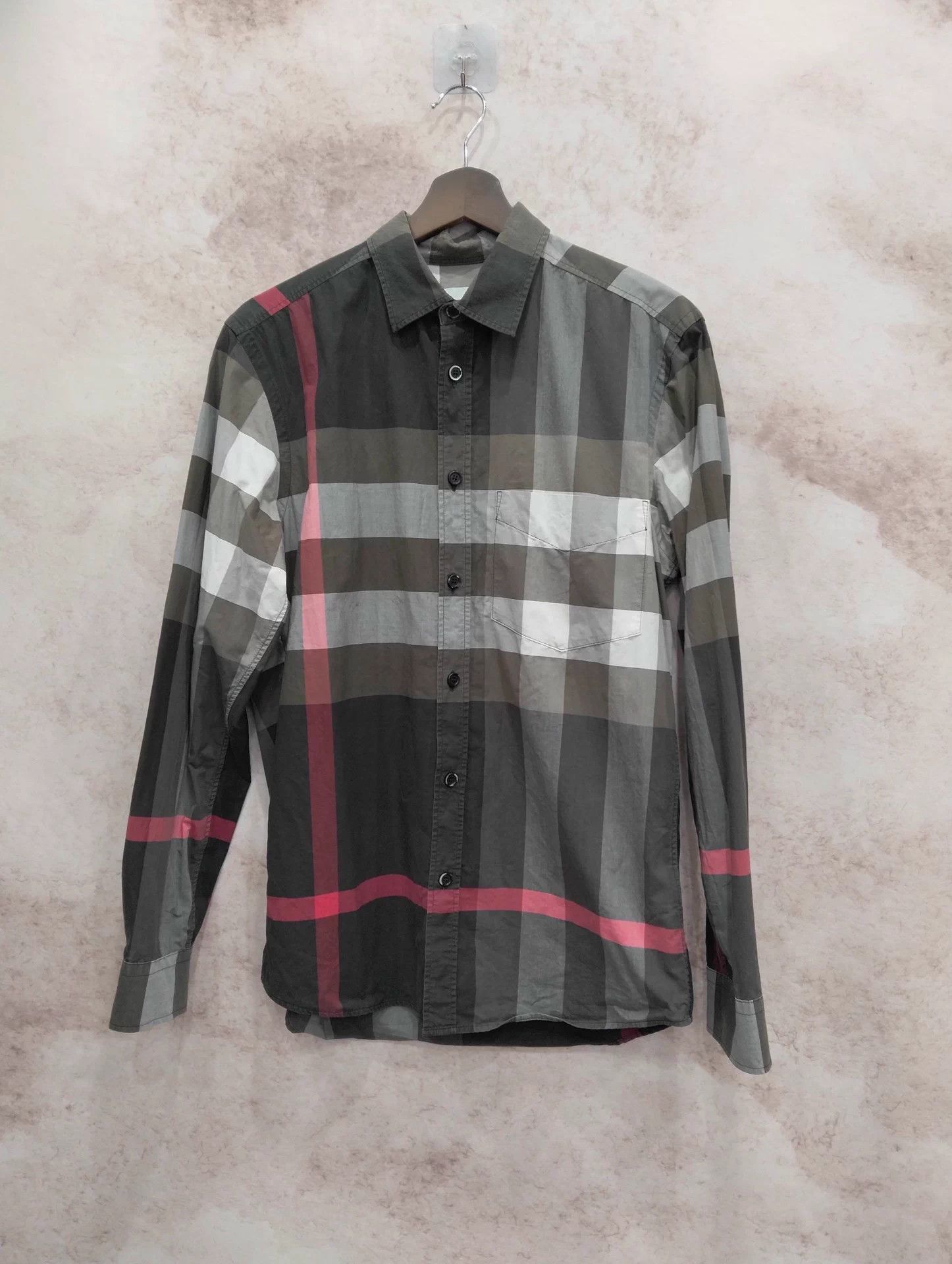 Burberry Burberry Dark Grey Check Long-Sleeve Shirt Size S Size US S / EU 44-46 / 1 - 1 Thumbnail