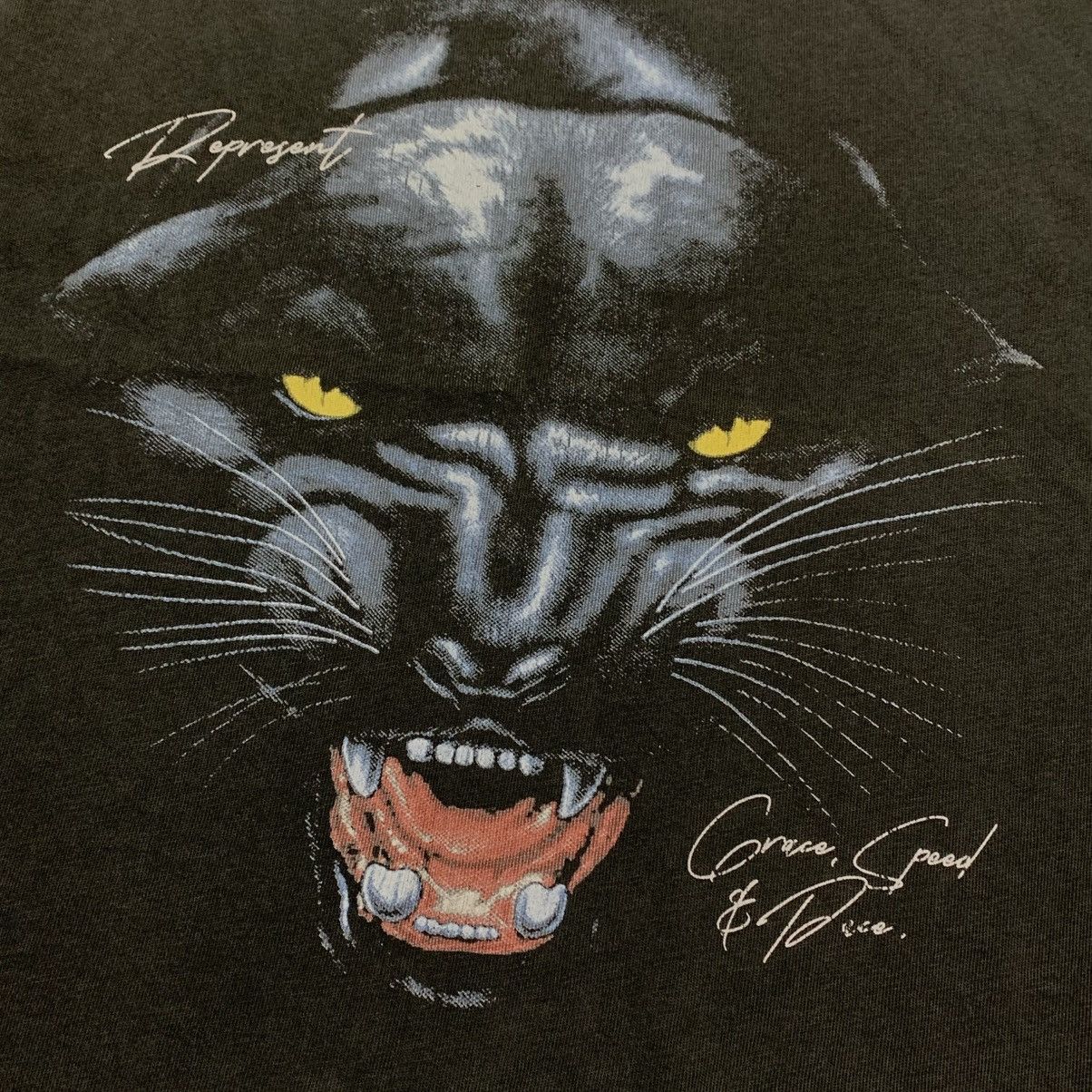 Represent Clo. Represent Large Panther Graphic Vintage Black Tee Size US L / EU 52-54 / 3 - 3 Thumbnail