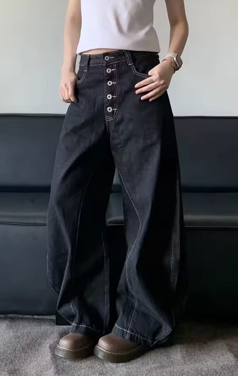 Jean Hamasaki x azawa Baggy Wide Leg Jeans Size US 28 / EU 44 - 5 Thumbnail