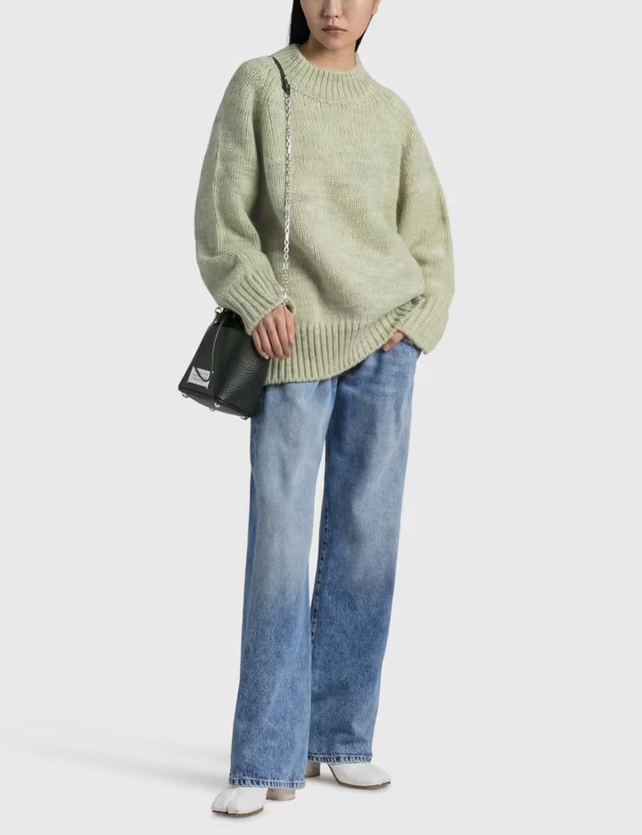 Maison Margiela o1y0625 Mock Neck Sweater in Sage Green Size M / US 6-8 / IT 42-44 - 4 Thumbnail