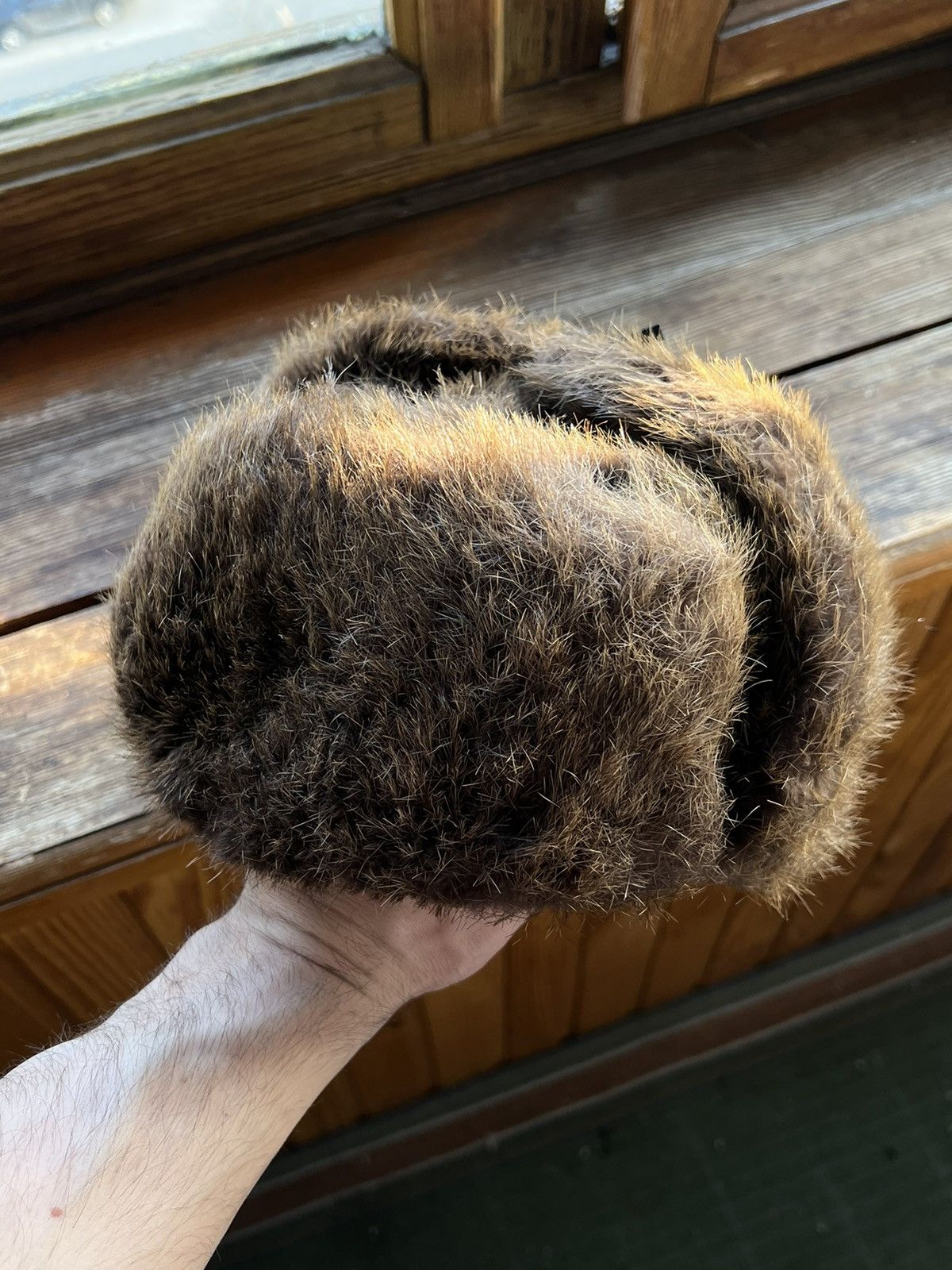 Vintage Vintage Ushanka trapper rabbit leather hat rare Size ONE SIZE - 3 Thumbnail