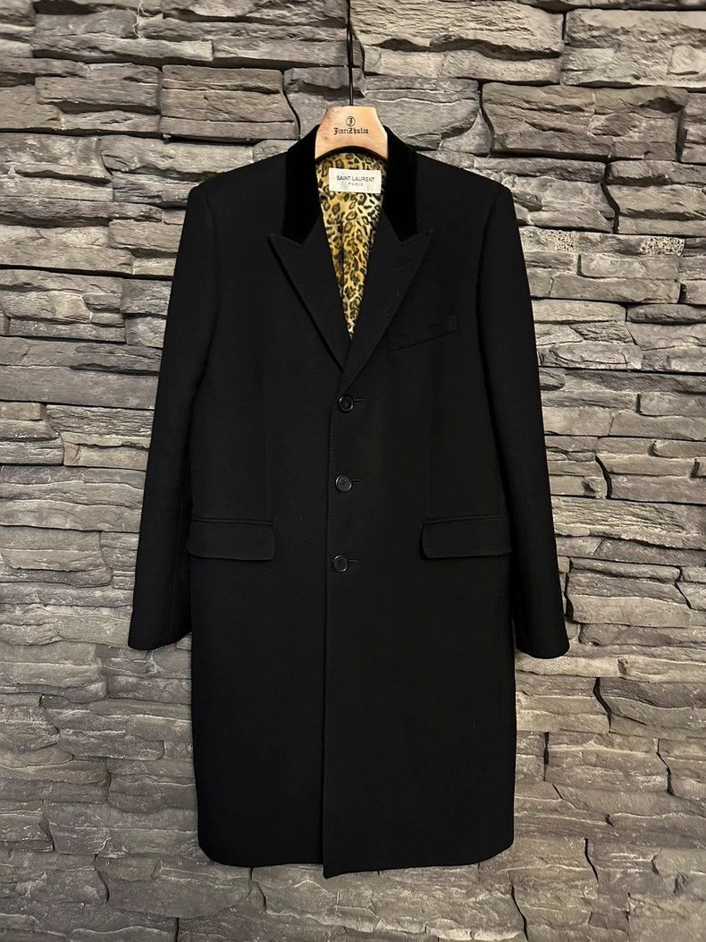 Saint Laurent Paris Saint Laurent Paris 15fw Velvet Splicing Coat-2506 Size US M / EU 48-50 / 2 - 1 Thumbnail