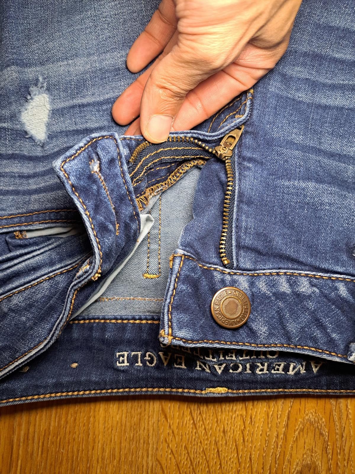 American Eagle Outfitters American Eagle Jeans Womens 26x27 Blue Cotton Distressed Size 26" / US 2 / IT 38 - 5 Thumbnail