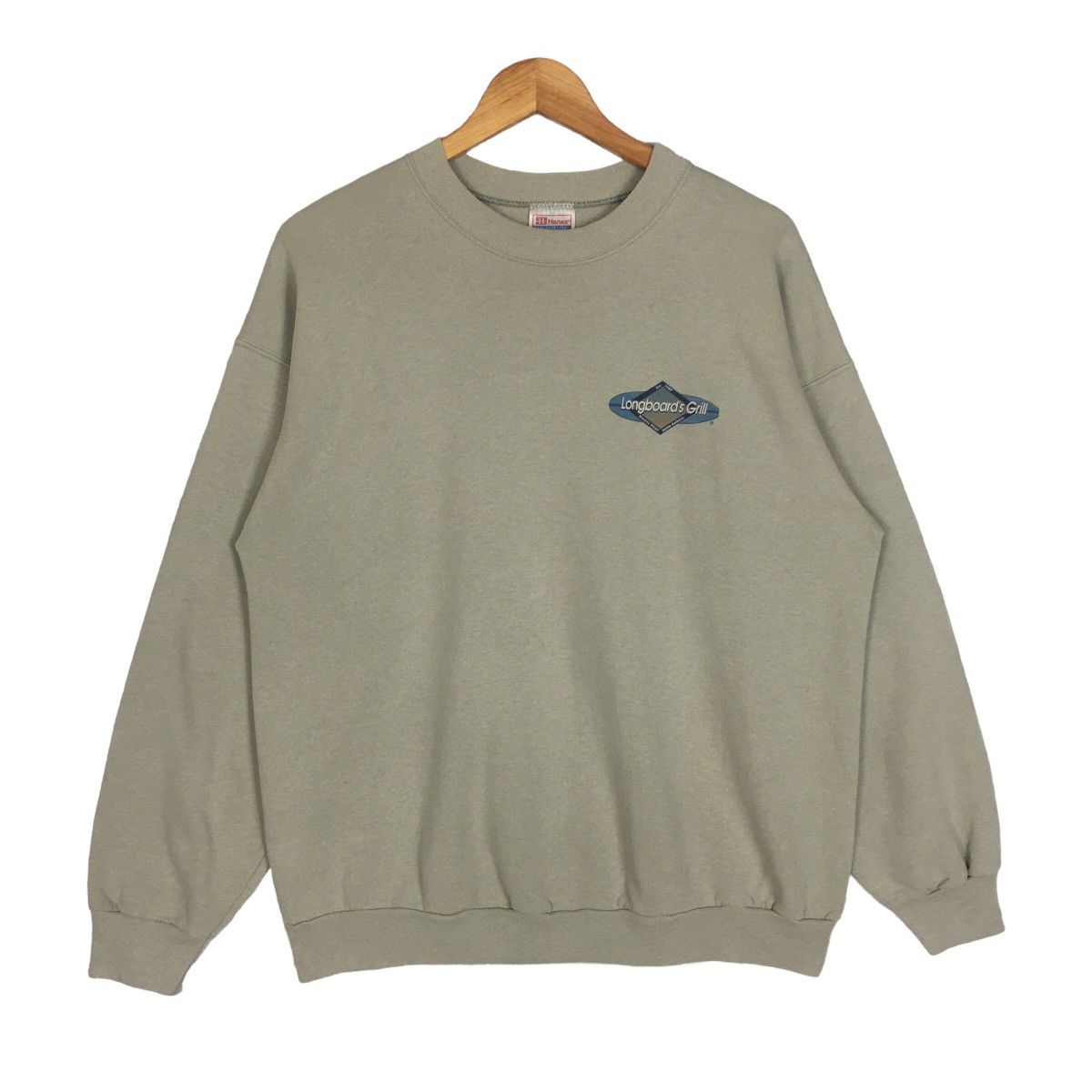 Hanes Vintage Hanes Clothing Company Longboards Grill Sweatshirt Size US L / EU 52-54 / 3 - 2 Thumbnail