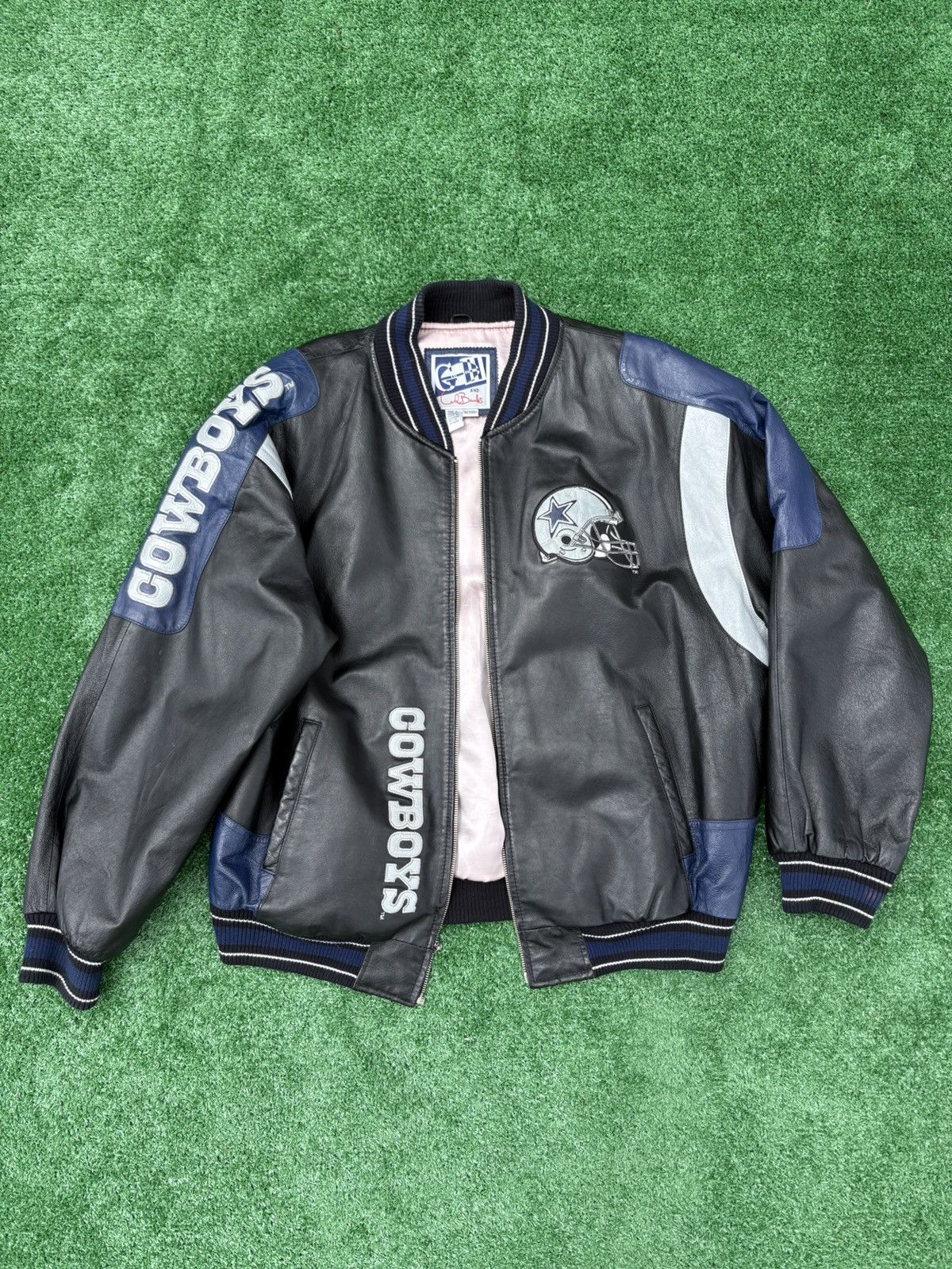 G-III Vintage 90s G-III Carl Banks Dallas Cowboys Leather Jacket Size US XL / EU 56 / 4 - 1 Thumbnail