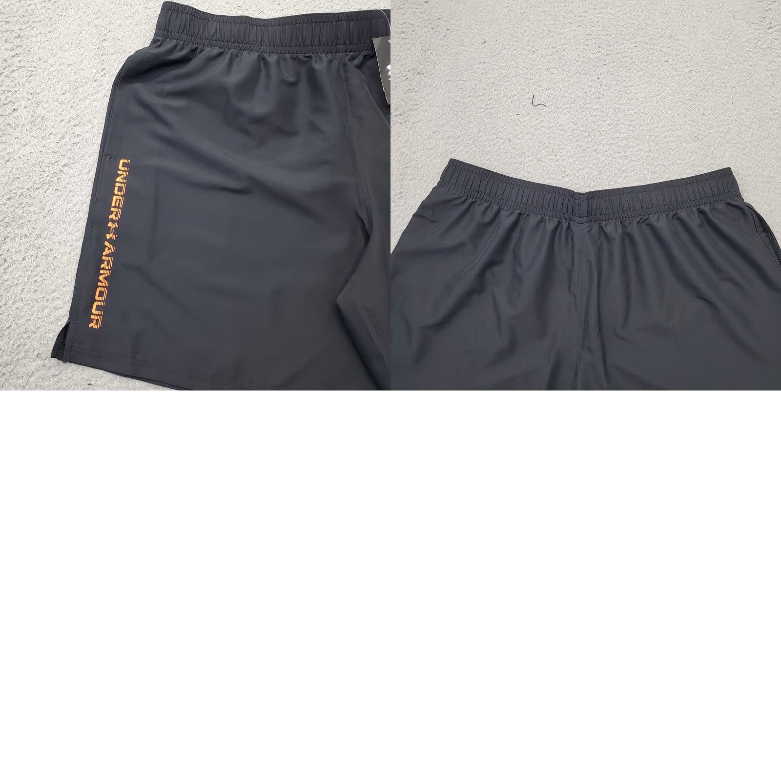 Under Armour Under Armour Mens 2XL Black Tech Woven Wordmark Shorts Slit Elastic Waist Pull On Athletic Casual Shorts Size US 39 - 8 Thumbnail