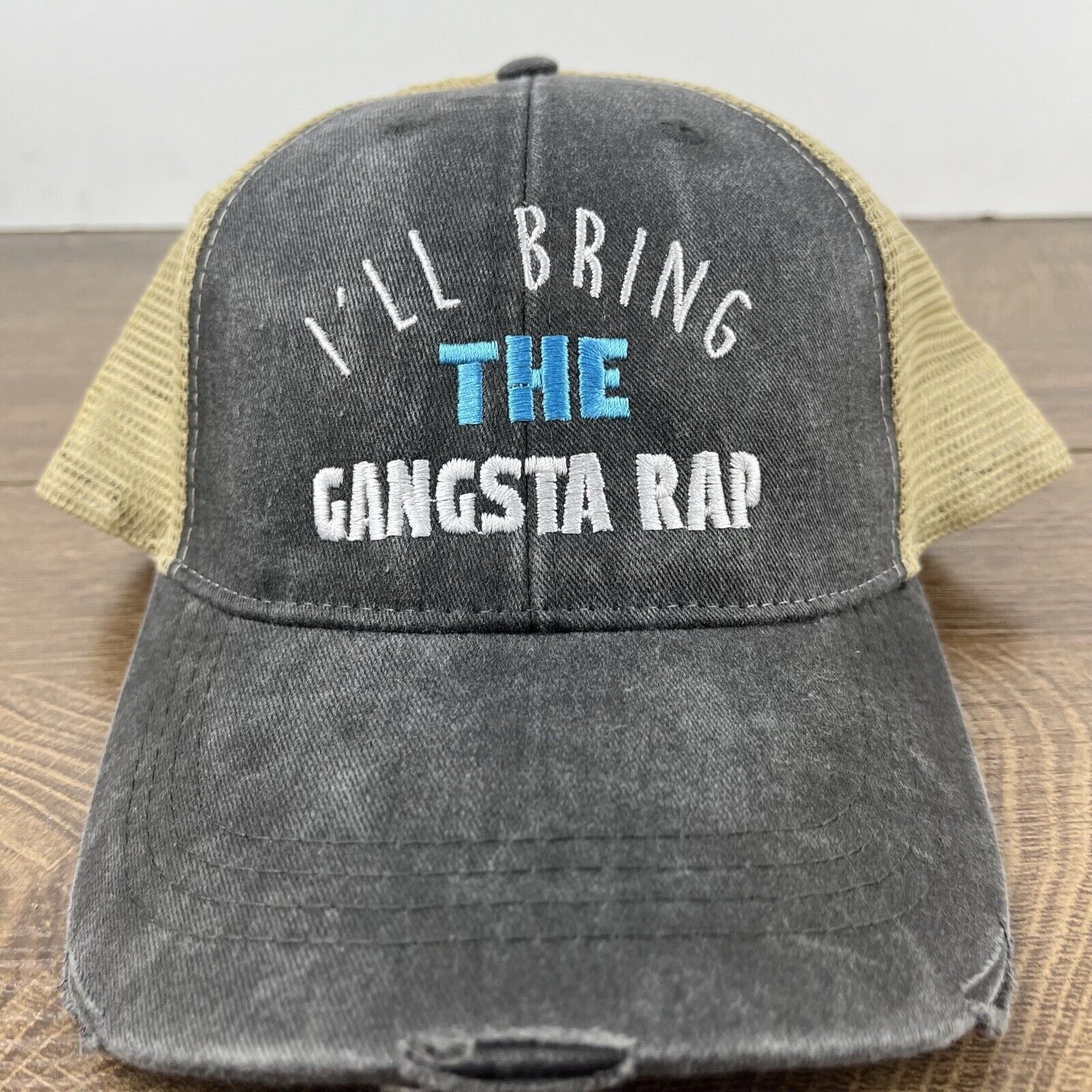Other Gangsta Rap Hat I'll Bring the Rap Hat Gray Cap Adjustable H Size ONE SIZE - 6 Thumbnail