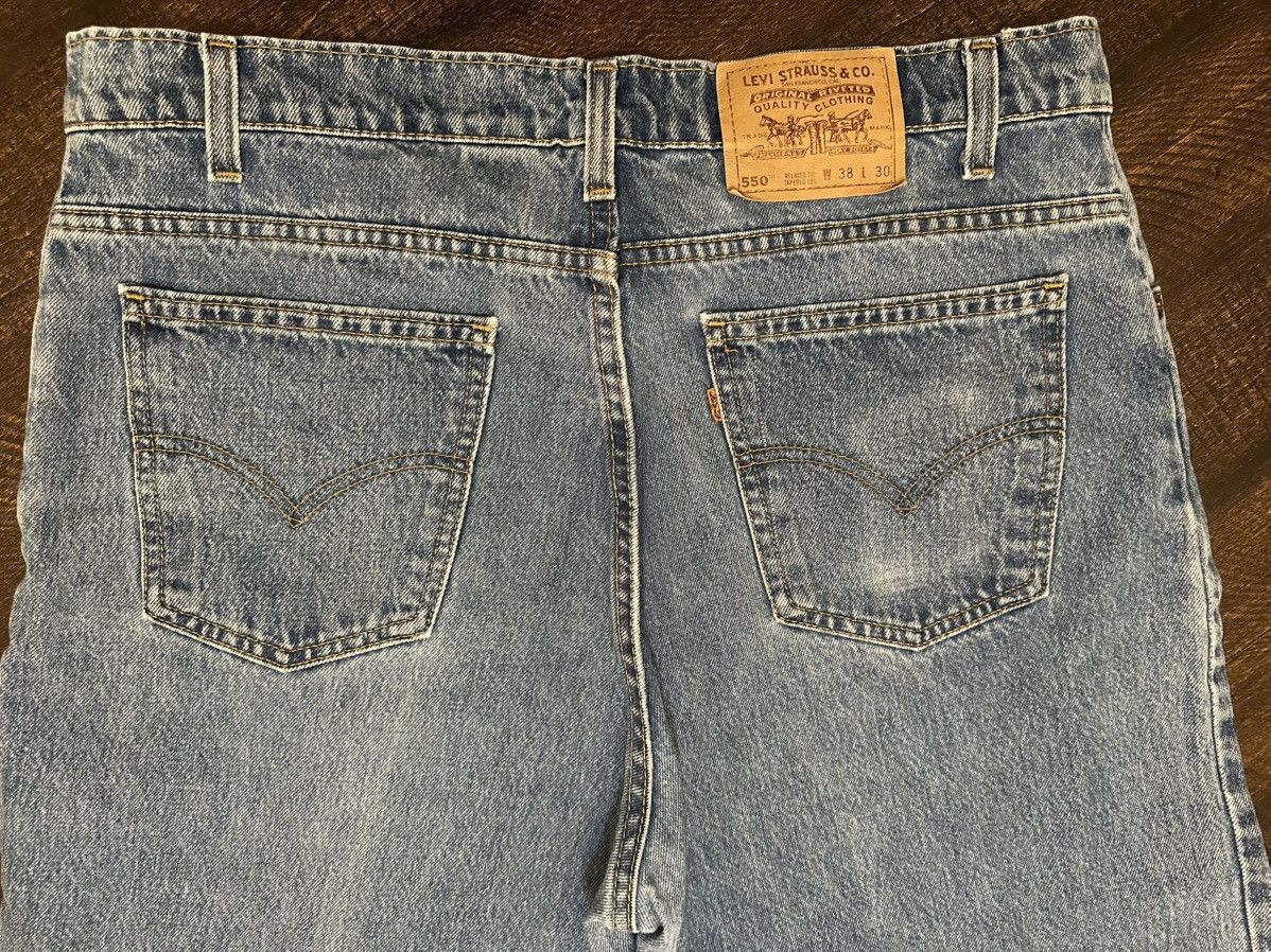 Levi's Vintage 90s Levi's 550 Jeans Orange Tab Med Wash|USA 36x29” Size US 36 / EU 52 - 1 Thumbnail