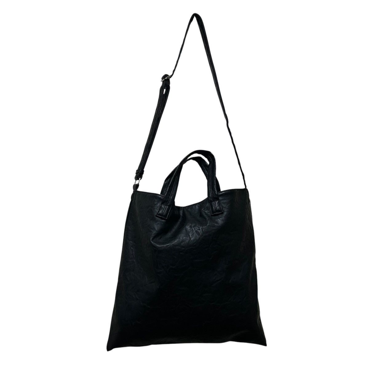 CABANE de ZUCCa 328 00s Cabane de zucca black 2way wrinkled faux leather bag Size ONE SIZE - 3 Thumbnail
