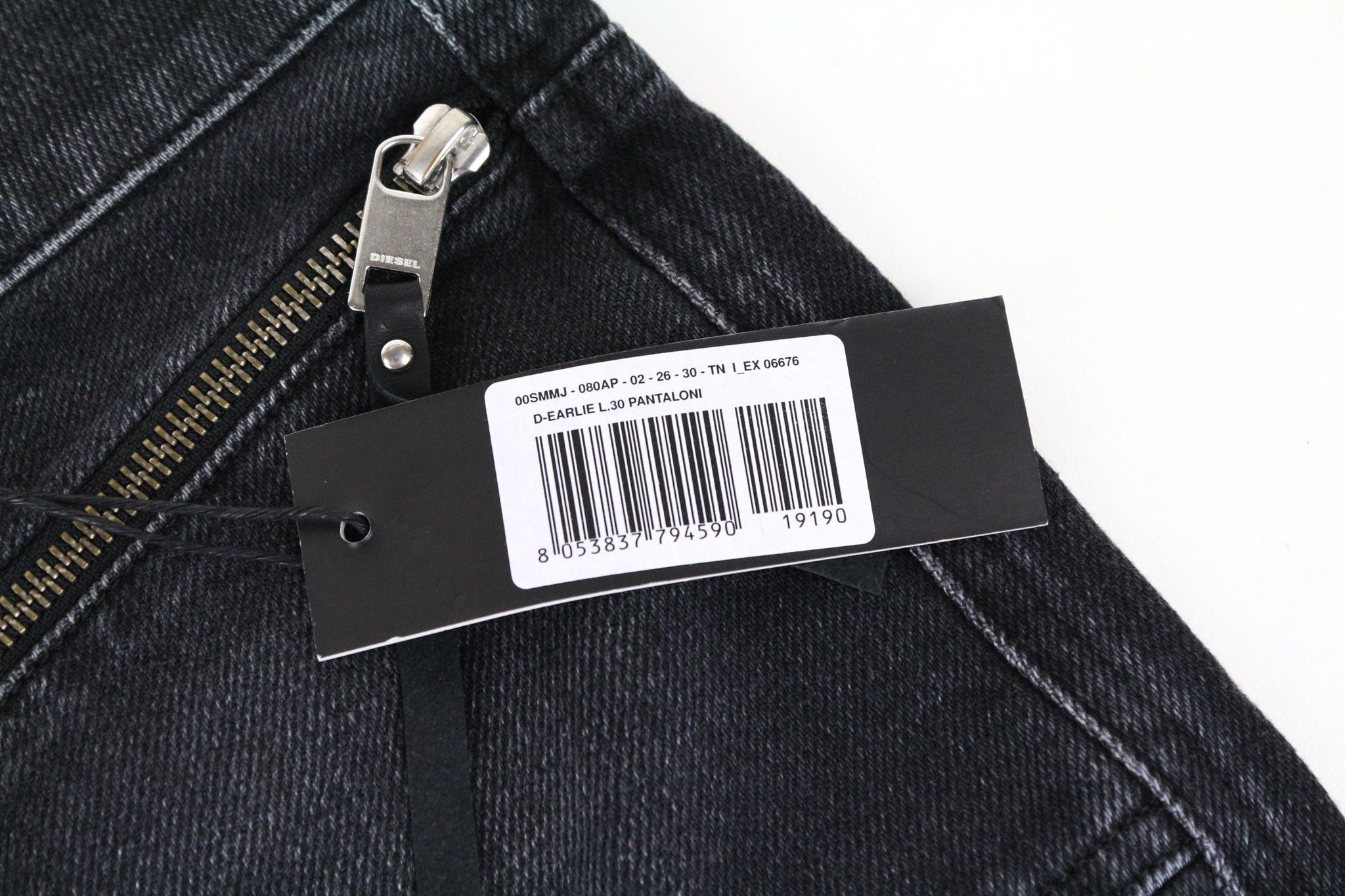 Diesel D-EARLIE 080AP W26/L30 Dark Grey Stretch Jeans 69898 Size 26" / US 2 / IT 38 - 3 Thumbnail