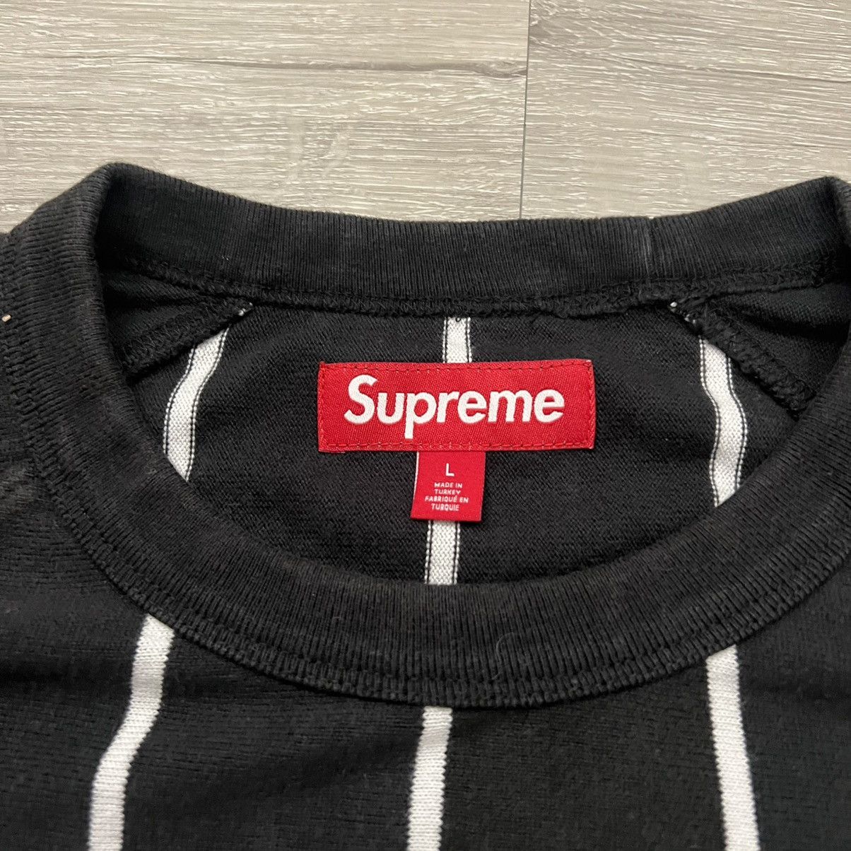 Supreme Supreme Striped Raglan Shirt Size US L / EU 52-54 / 3 - 5 Thumbnail