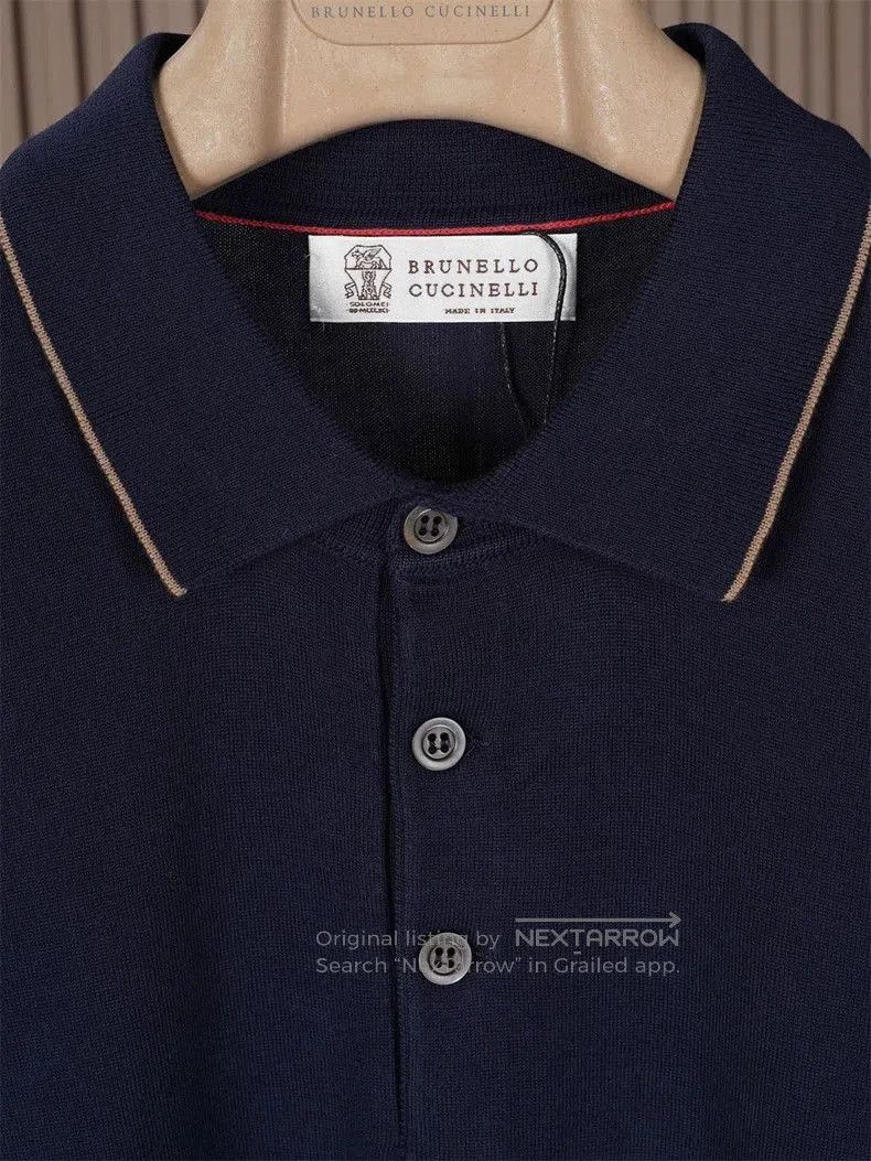 Brunello Cucinelli Brunello Cucinelli Men's Cotton Polo. Size US L / EU 52-54 / 3 - 2 Thumbnail