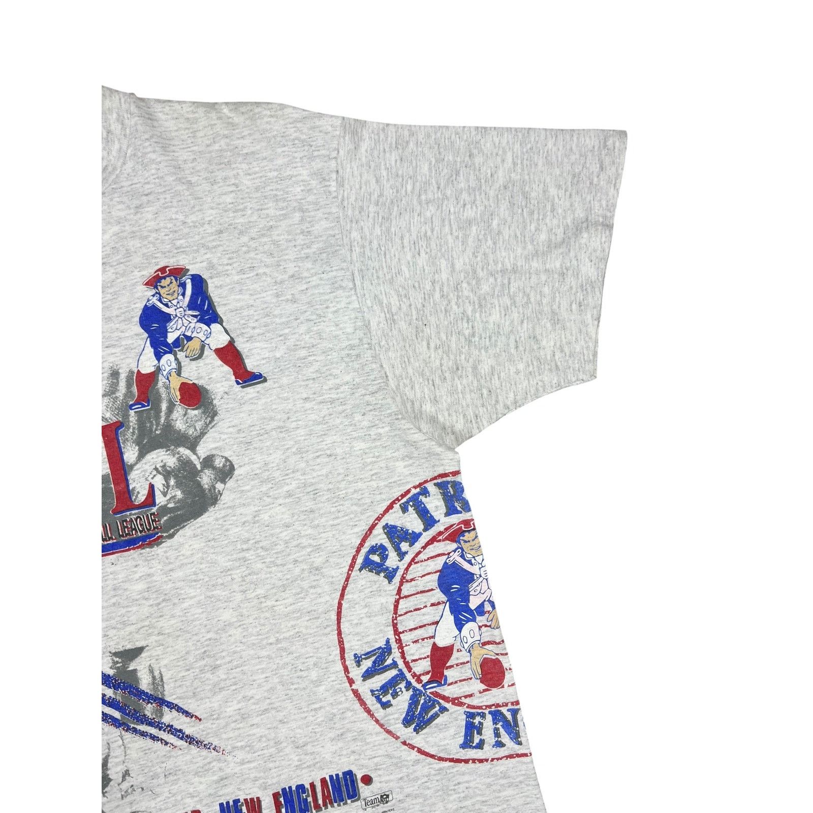 NFL × Salem Sportswear × Vintage 1992 Salem Sports New England Patriots Aerial Assault tee Size US XL / EU 56 / 4 - 5 Thumbnail