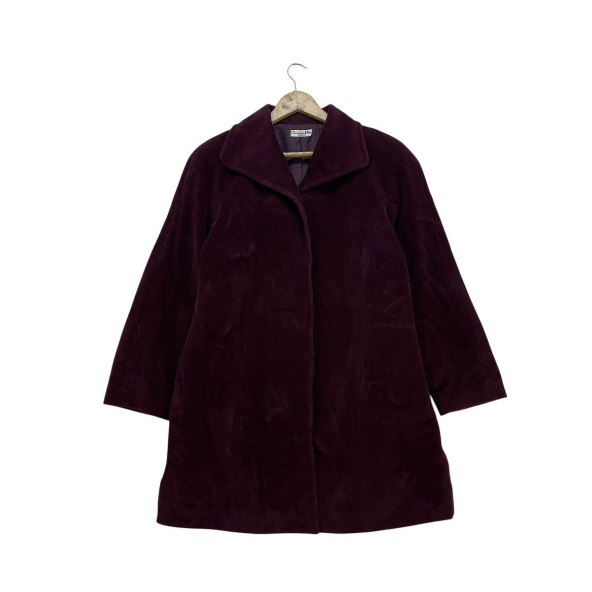 Autumn Cashmere × Christian Dior Monsieur × Vintage Vintage Christian Dior Long coat Maroon Jacket Size M / US 6-8 / IT 42-44 - 1 Thumbnail