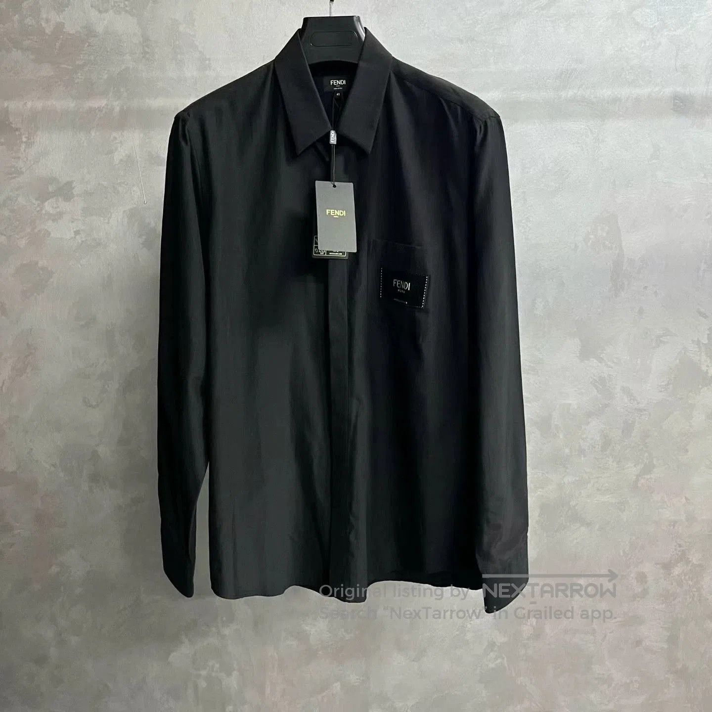 Fendi fendi black embroidered long sleeve shirt. Size US M / EU 48-50 / 2 - 1 Thumbnail