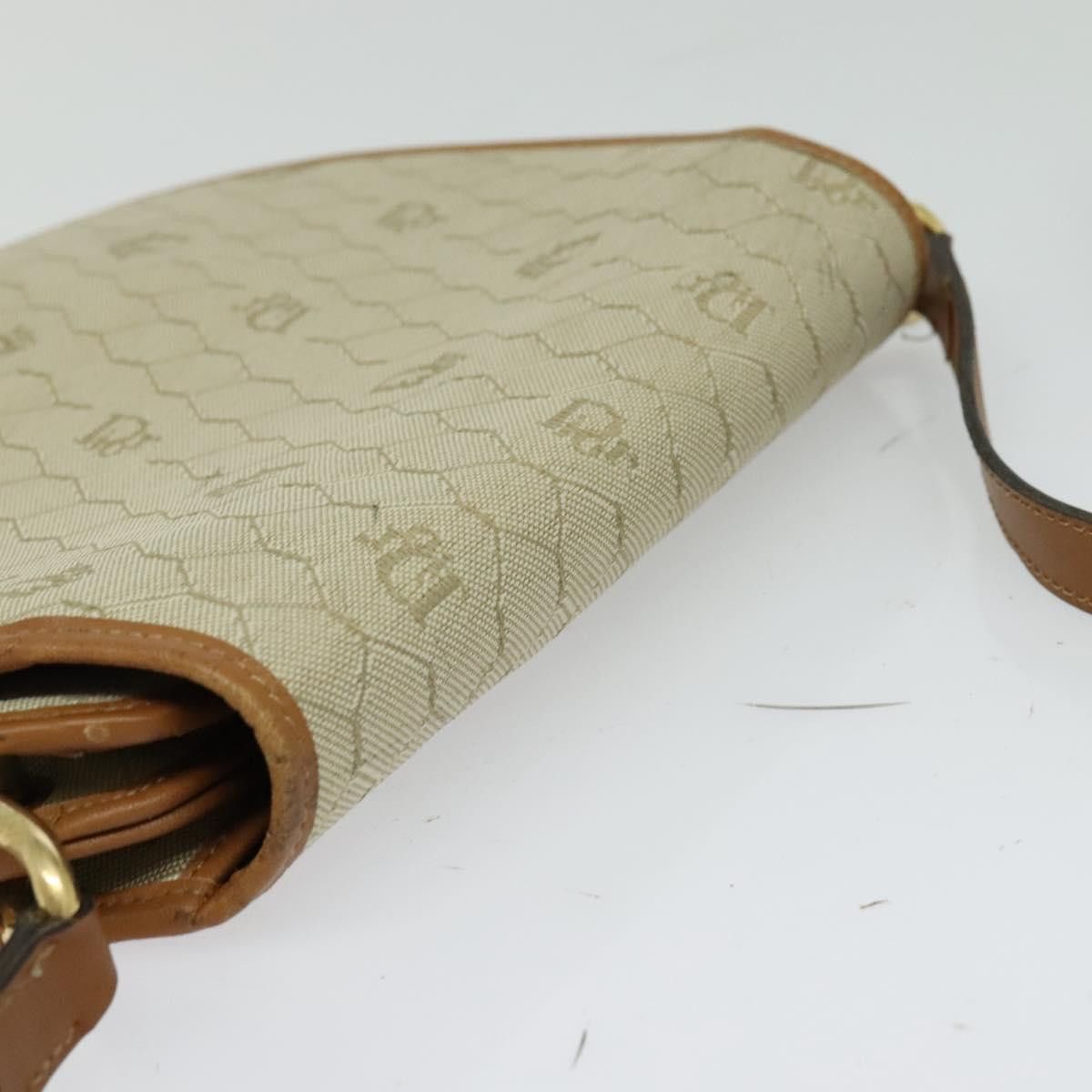 Dior DIOR Honeycomb Canvas Shoulder Bag Pvc Beige Gold Size ONE SIZE - 6 Thumbnail