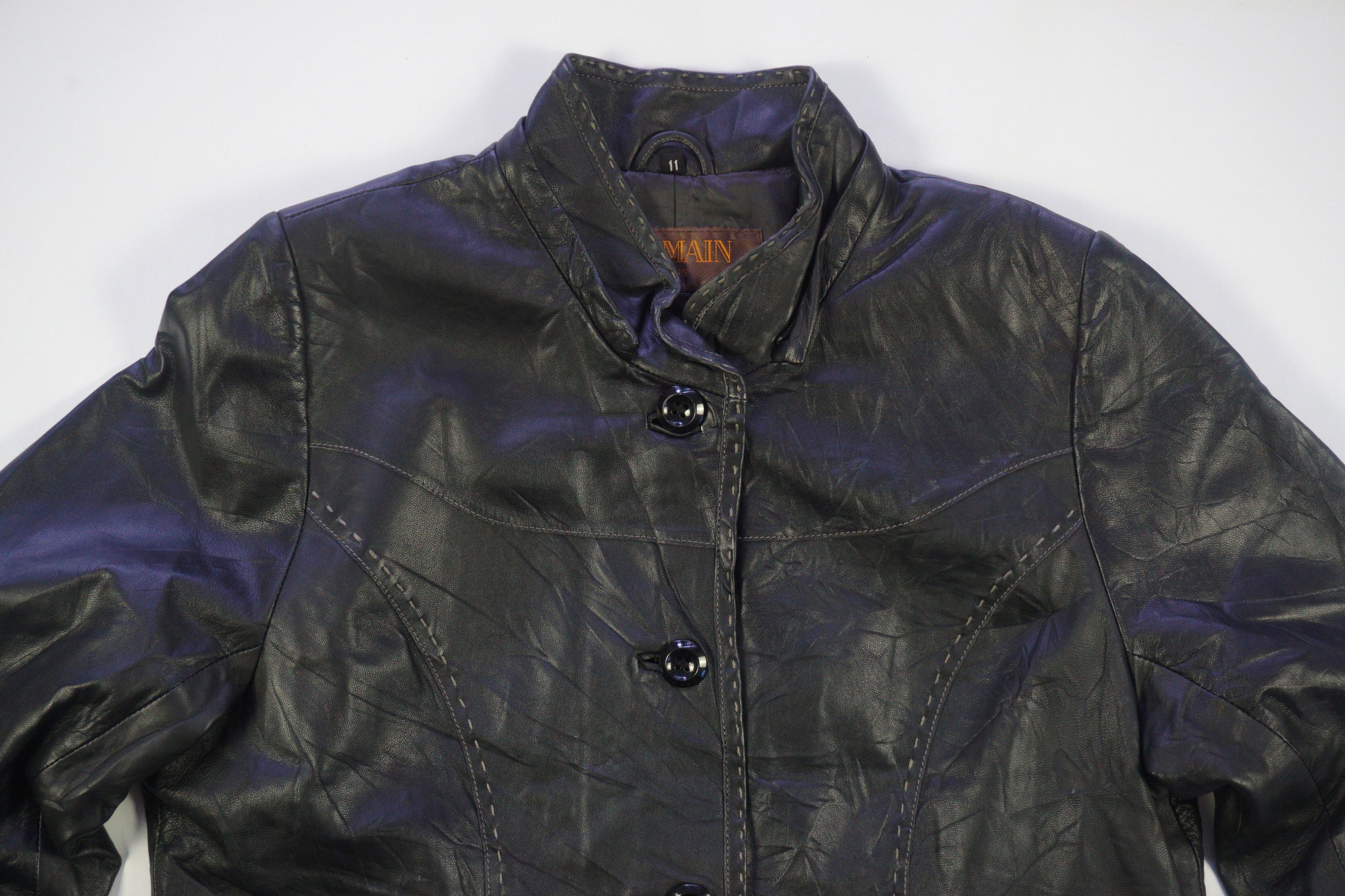 Balmain Balmain Paris Leather Women Size 11 Buttons Black Jacket Size XL / US 12-14 / IT 48-50 - 3 Thumbnail